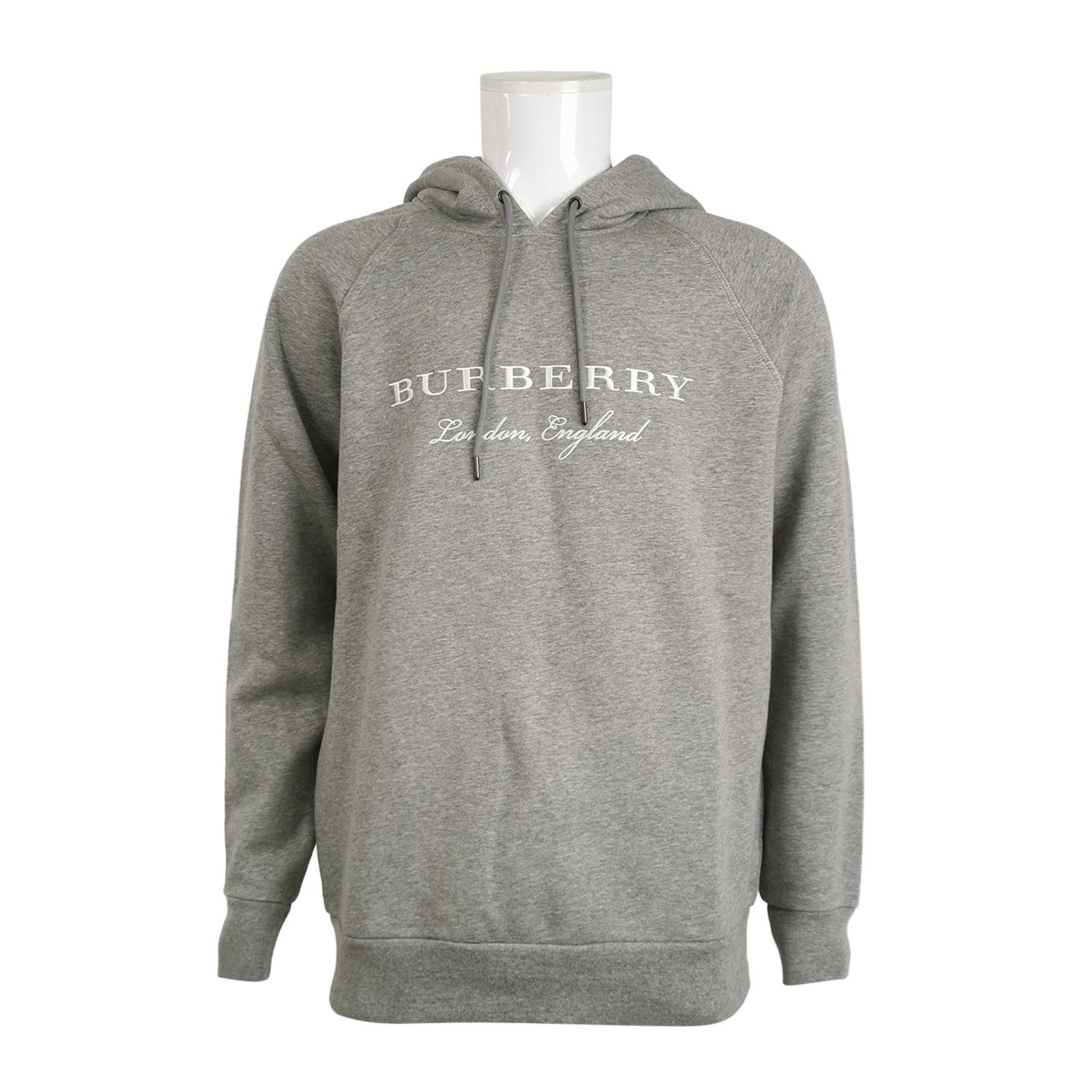 Burberry Burberry Logo Script Cotton Hoodie Gray Size L Size US L / EU 52-54 / 3 - 2 Thumbnail