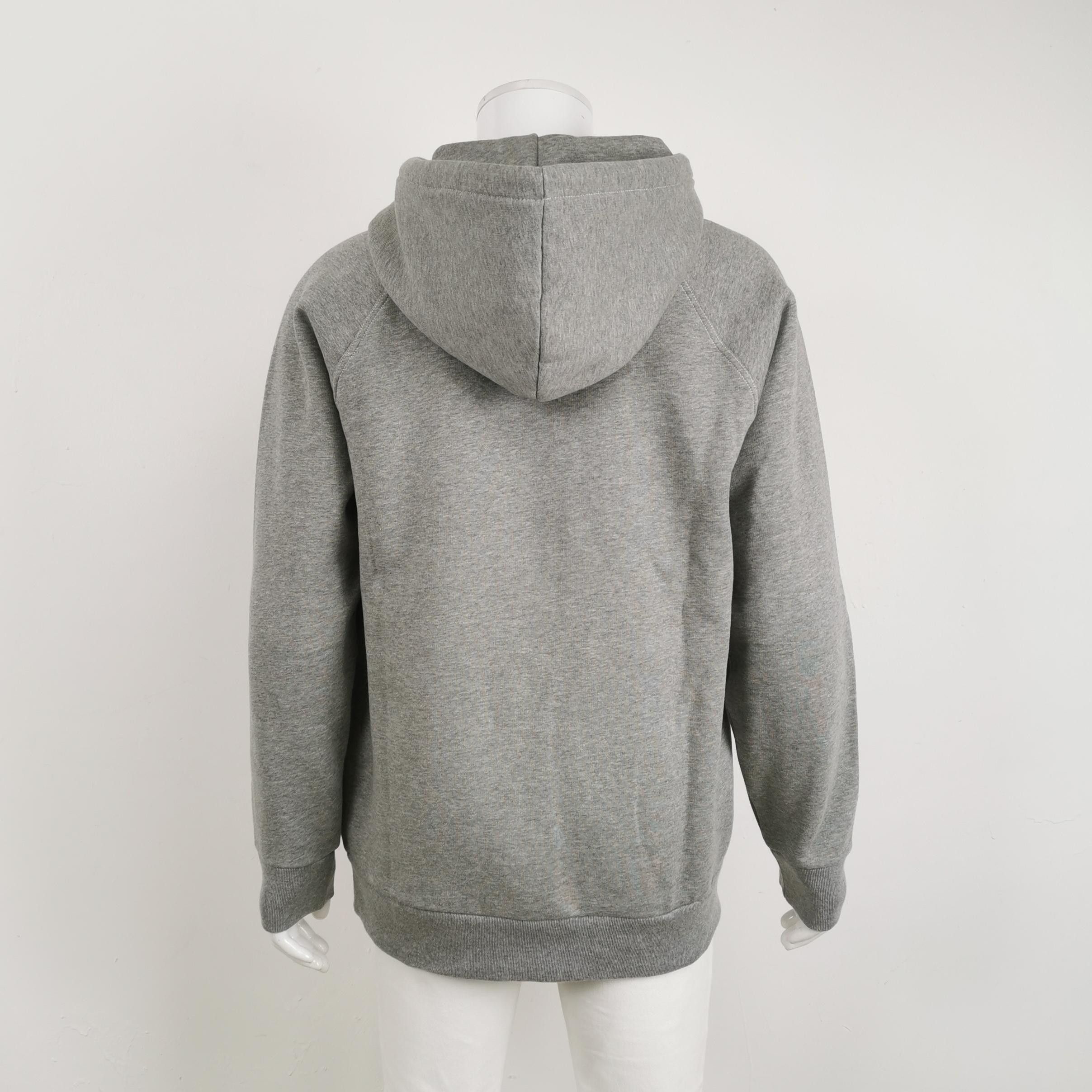 Burberry Burberry Logo Script Cotton Hoodie Gray Size L Size US L / EU 52-54 / 3 - 3 Thumbnail
