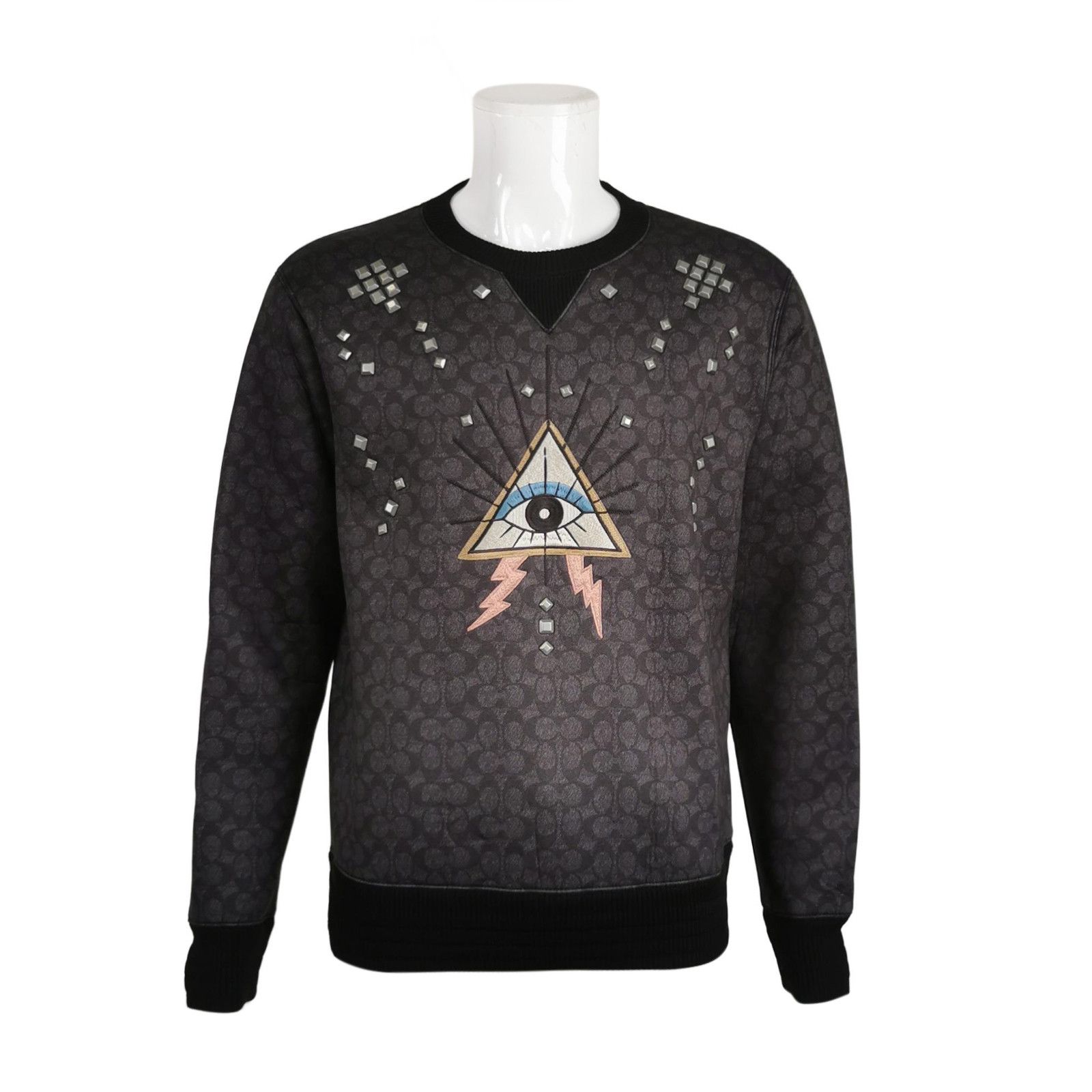 Coach Coach Pyramid Eye Studded Monogram Sweatshirt M Size US M / EU 48-50 / 2 - 2 Thumbnail