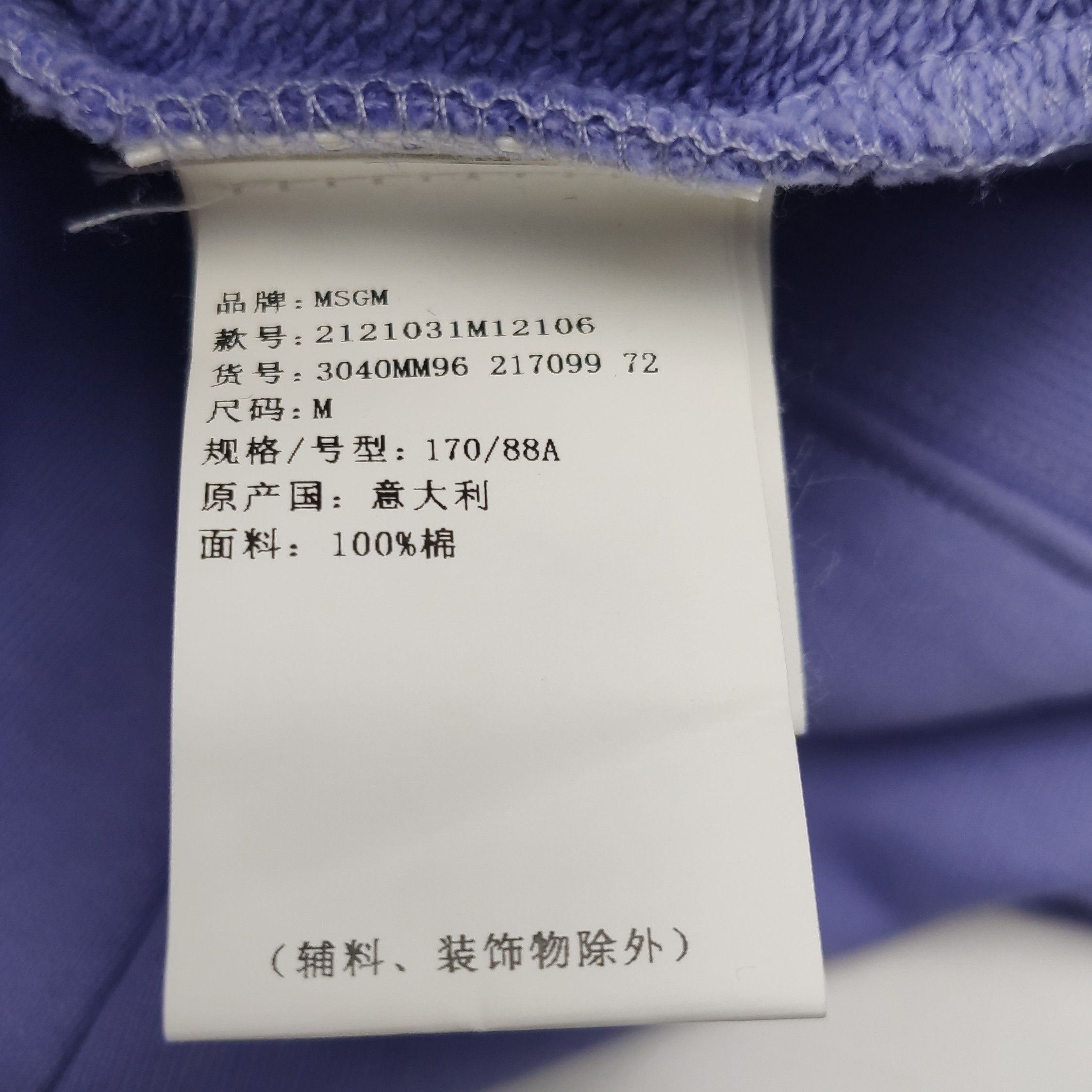 MSGM MSGM Purple Logo Graphic Hoodie Size M Size US M / EU 48-50 / 2 - 9 Thumbnail