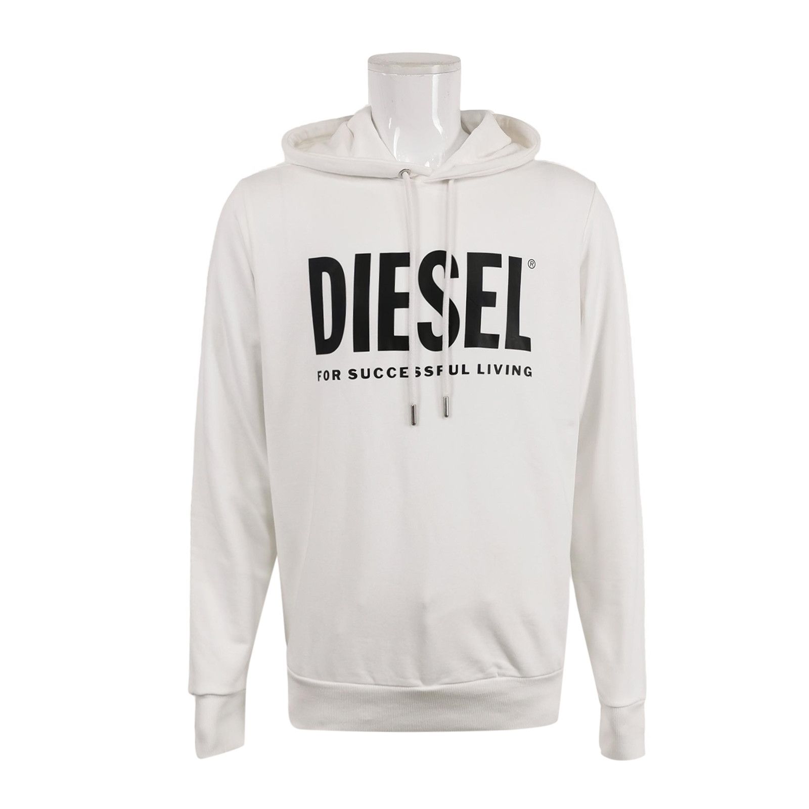 Diesel Diesel Logo Print Hoodie White L Size US L / EU 52-54 / 3 - 2 Thumbnail