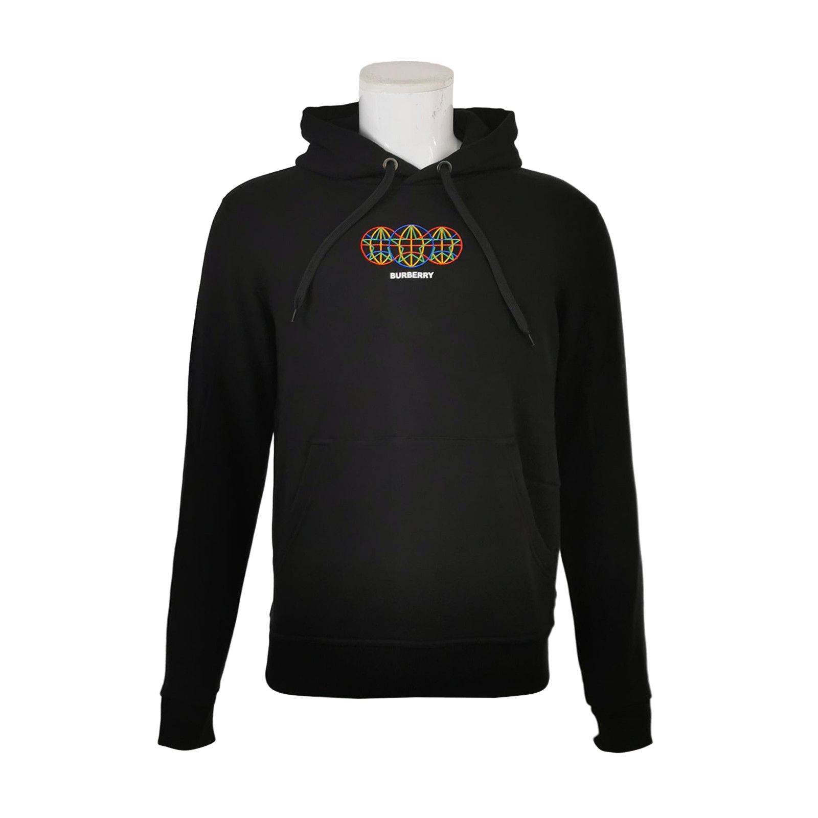 Burberry Burberry Embroidered Globe Graphic Hoodie Black XS Size US XS / EU 42 / 0 - 2 Thumbnail