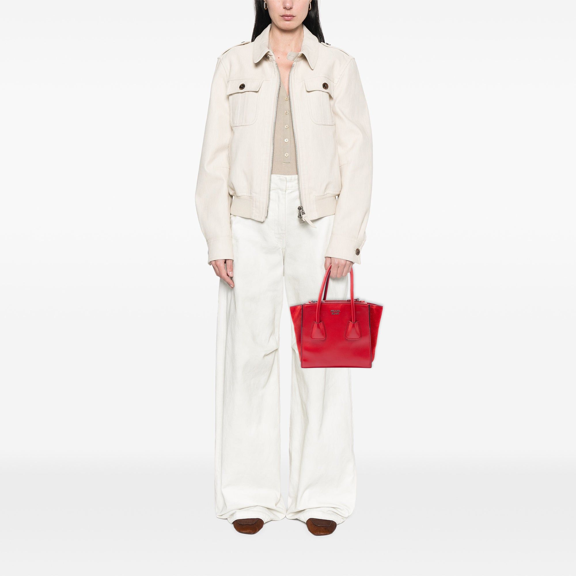 Prada Small Glace Calf Twin Pocket Satchel Size ONE SIZE - 6 Thumbnail