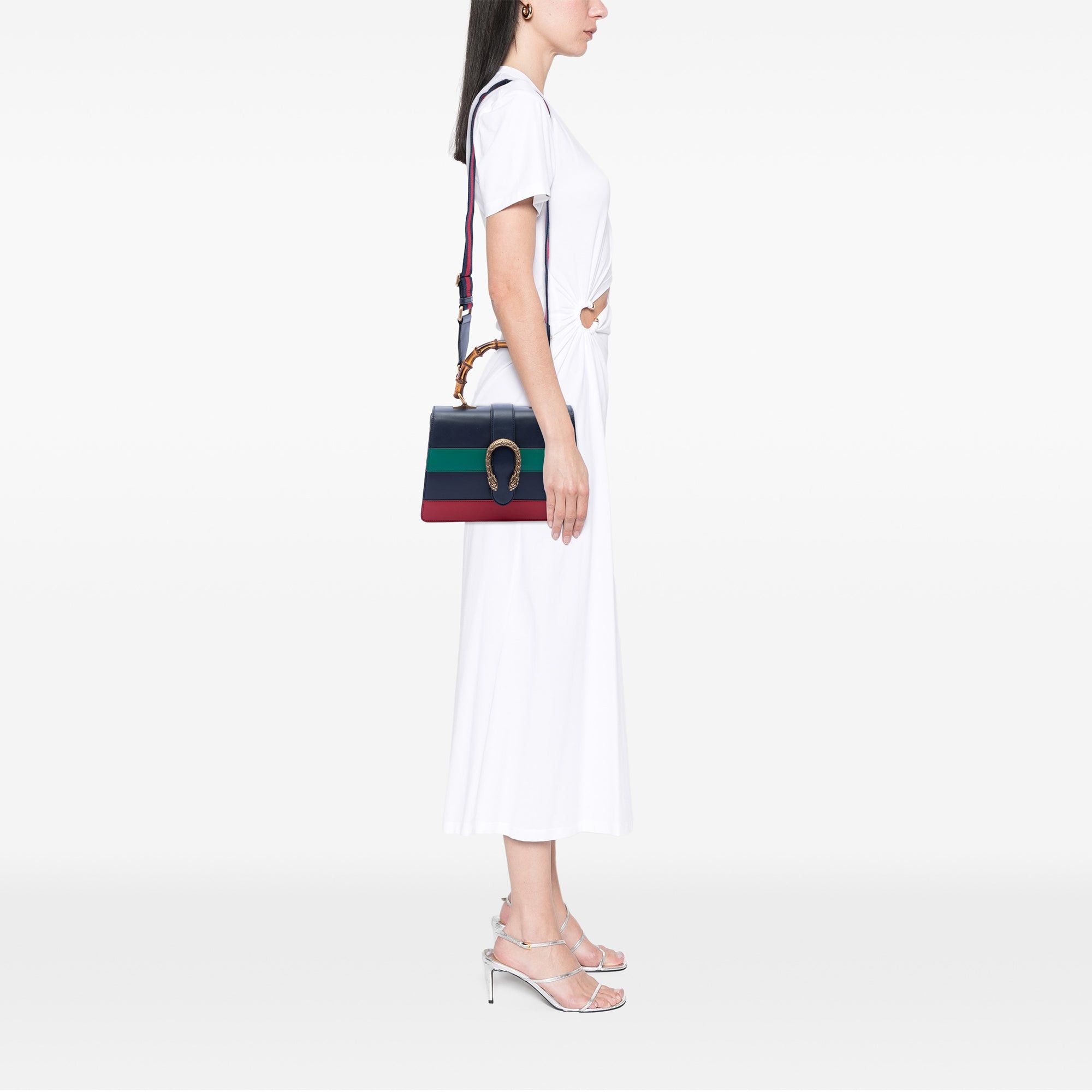 Gucci Medium Leather Bamboo Dionysus Web Satchel Size ONE SIZE - 7 Thumbnail