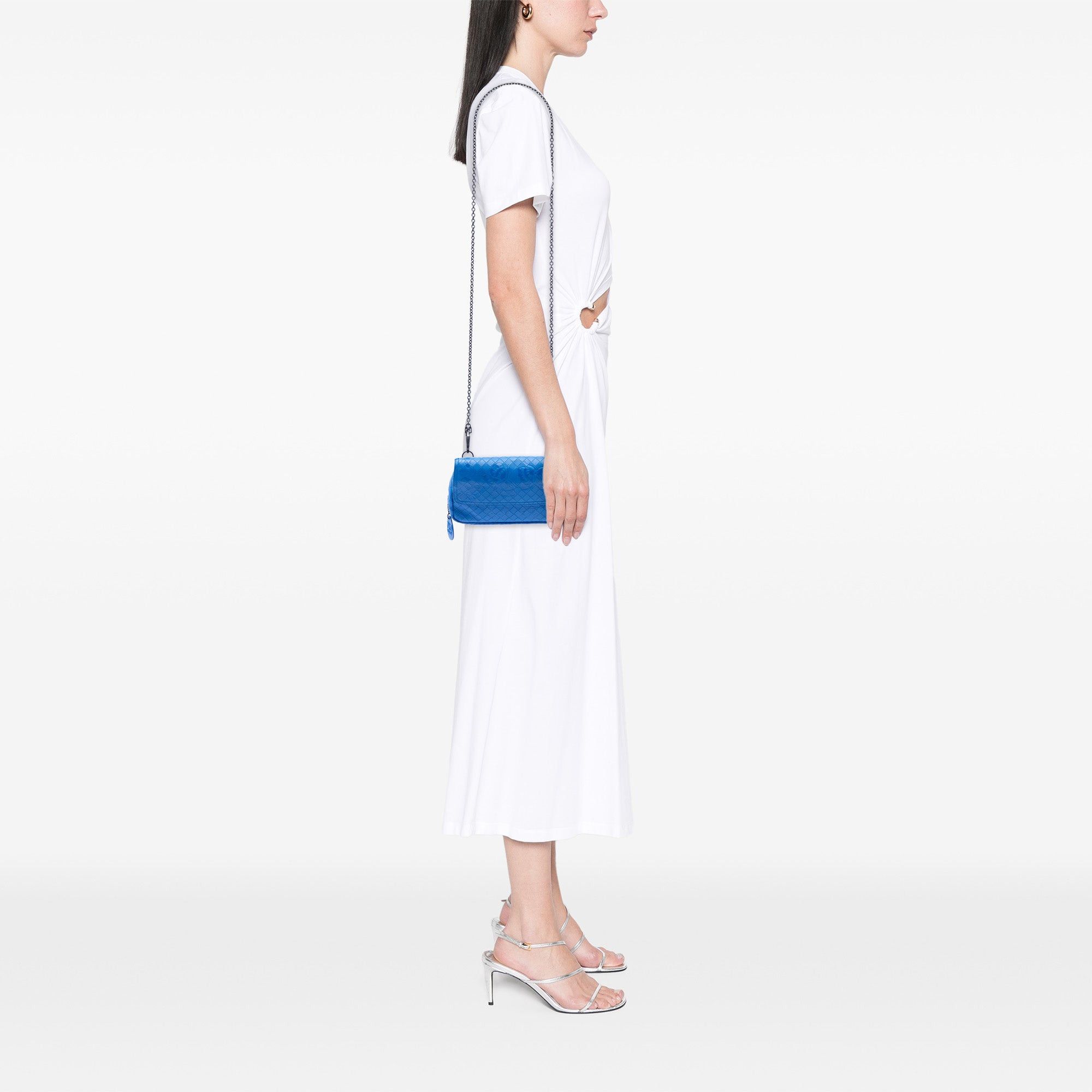 Bottega Veneta Small Calfskin Intrecciomirage Embossed Butterfly Chain Crossbody Size ONE SIZE - 7 Thumbnail