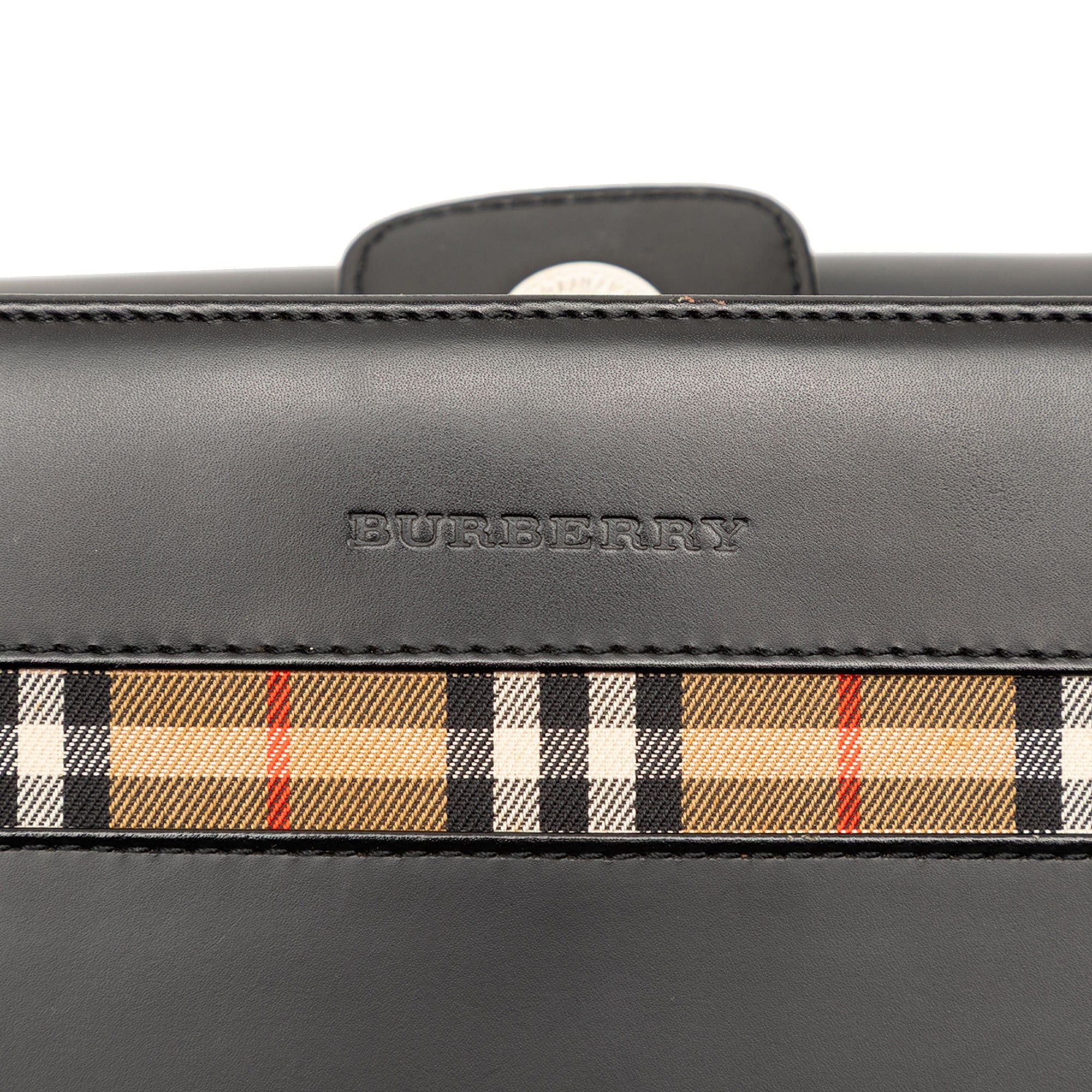 Burberry House Check Trimmed Leather Shoulder Bag Size ONE SIZE - 5 Thumbnail