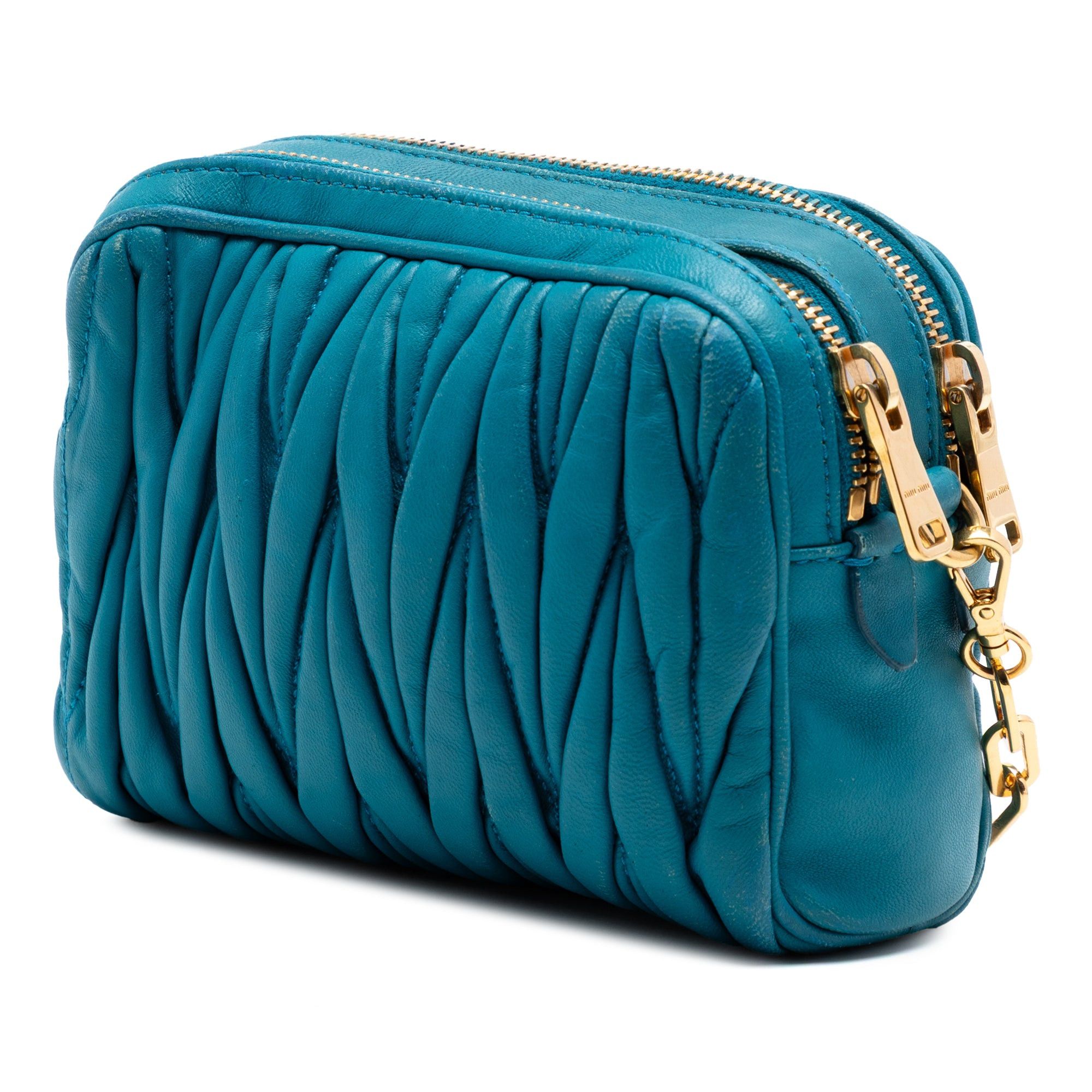 Miu Miu Quilted Leather Double Zip Camera Bag Size ONE SIZE - 2 Thumbnail