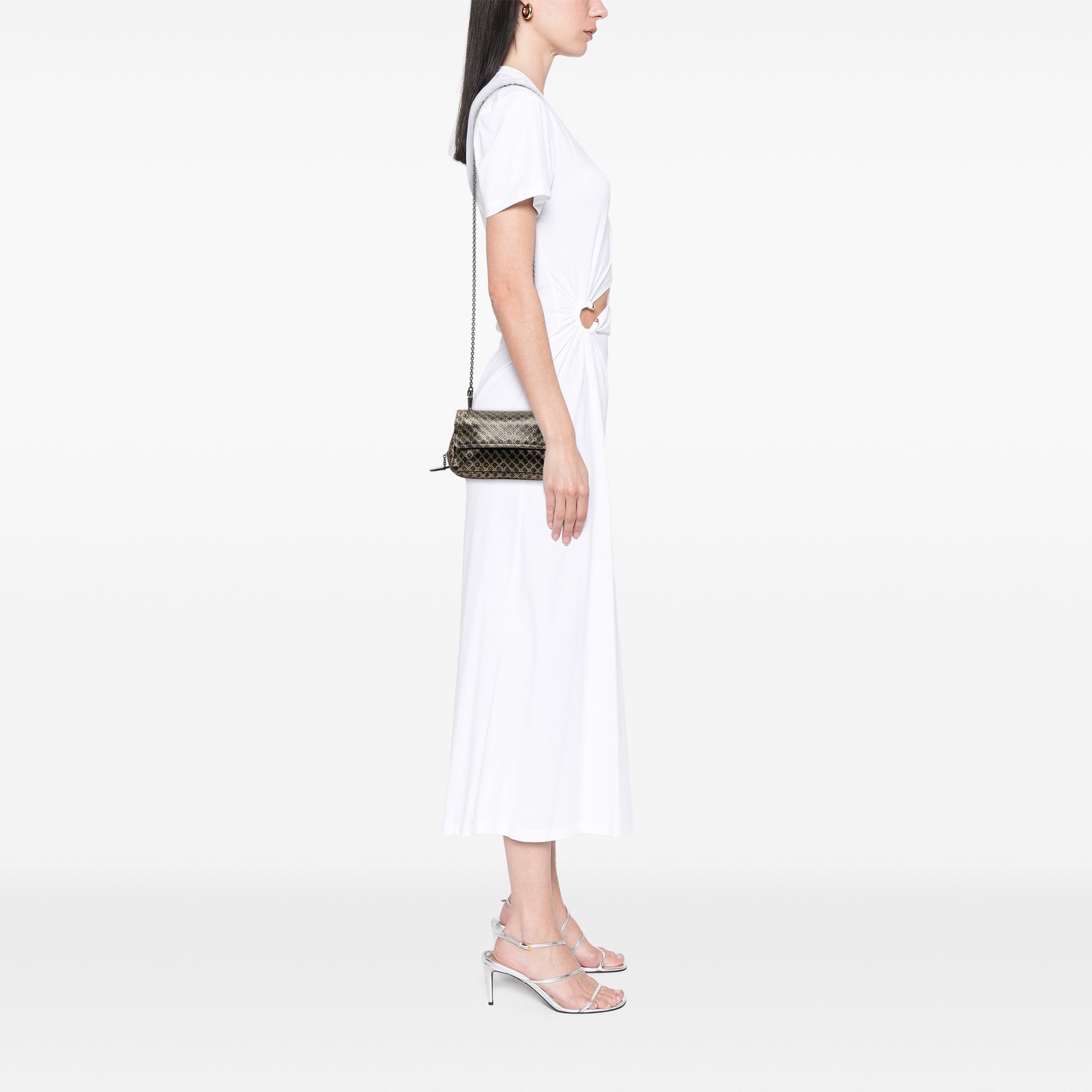 Bottega Veneta Metallic Calfskin Intrecciomirage Chain Flap Crossbody Size ONE SIZE - 7 Thumbnail