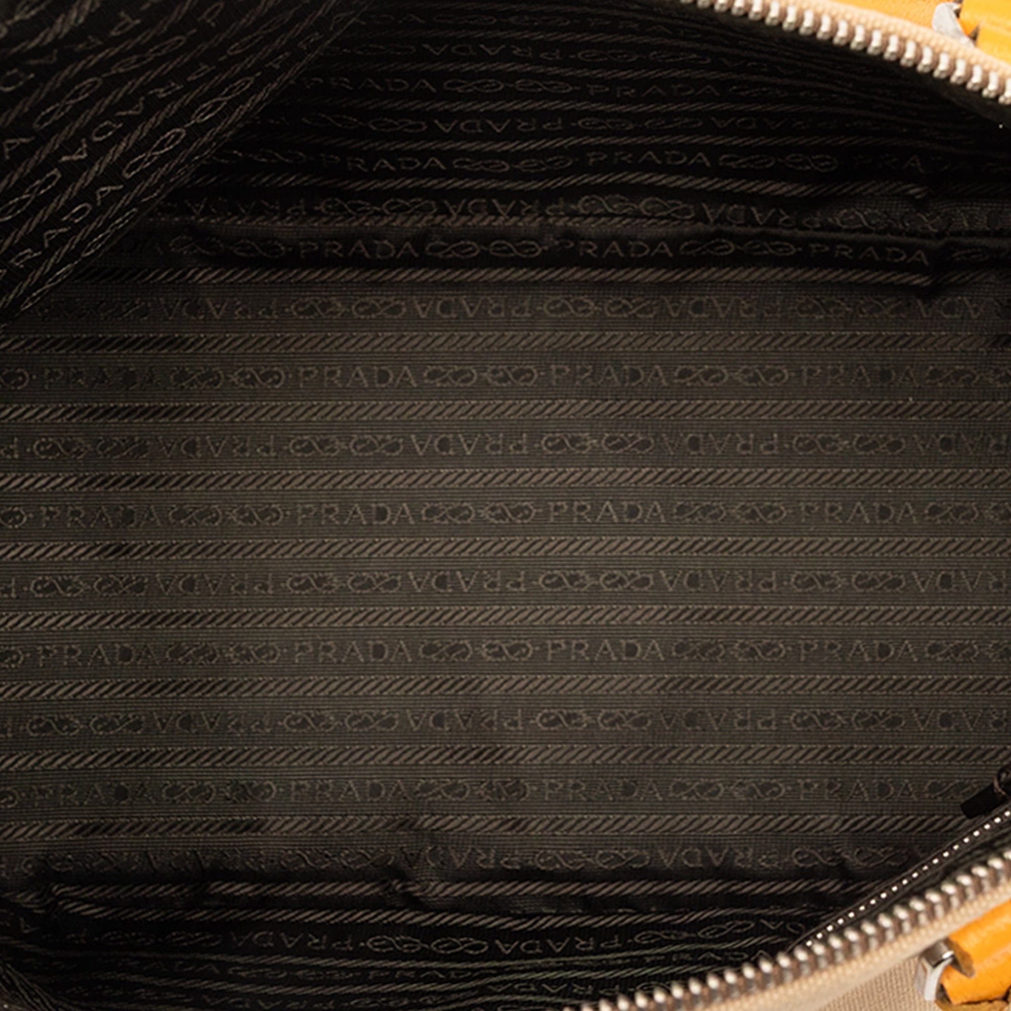Prada Cinghiale Trimmed Canapa Dome Handbag Size ONE SIZE - 4 Thumbnail