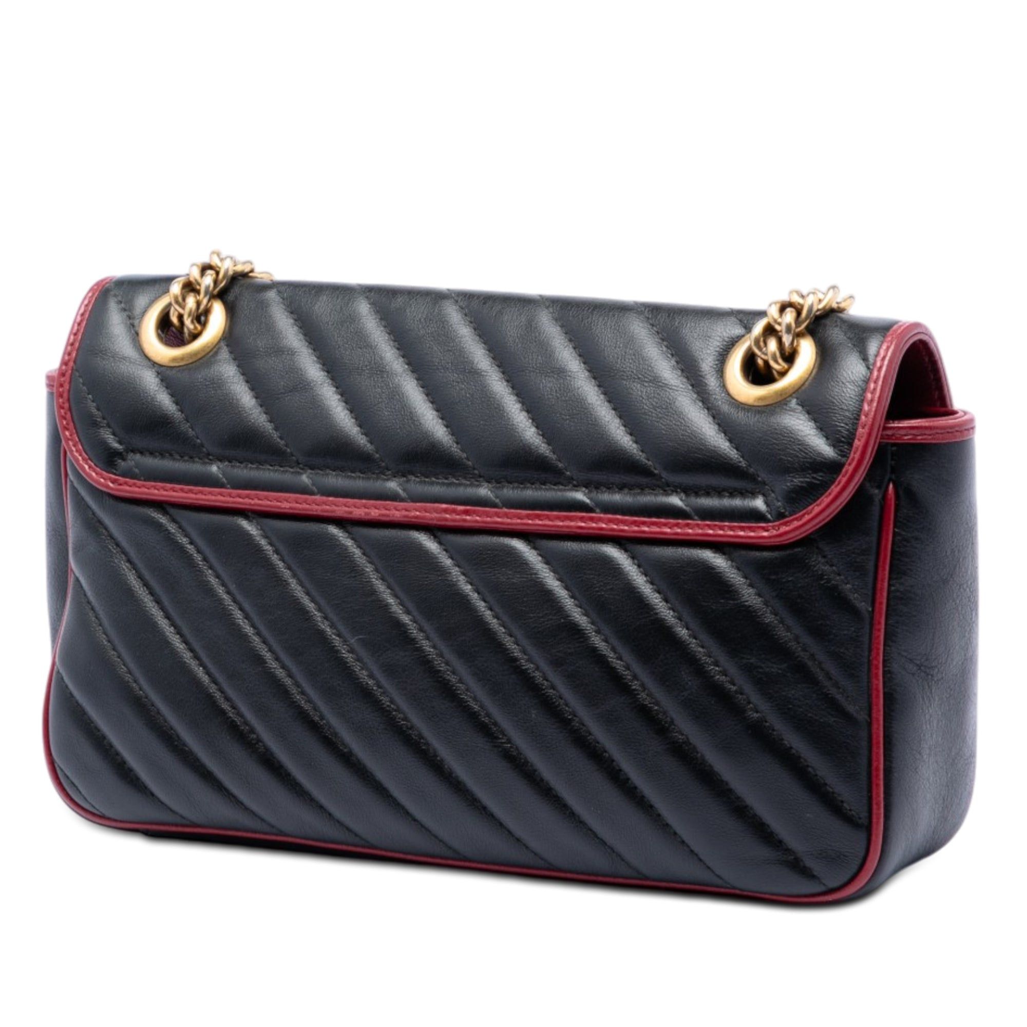 Gucci Medium GG Marmont Matelasse Diagonal Leather Torchon Shoulder Bag Size ONE SIZE - 2 Thumbnail