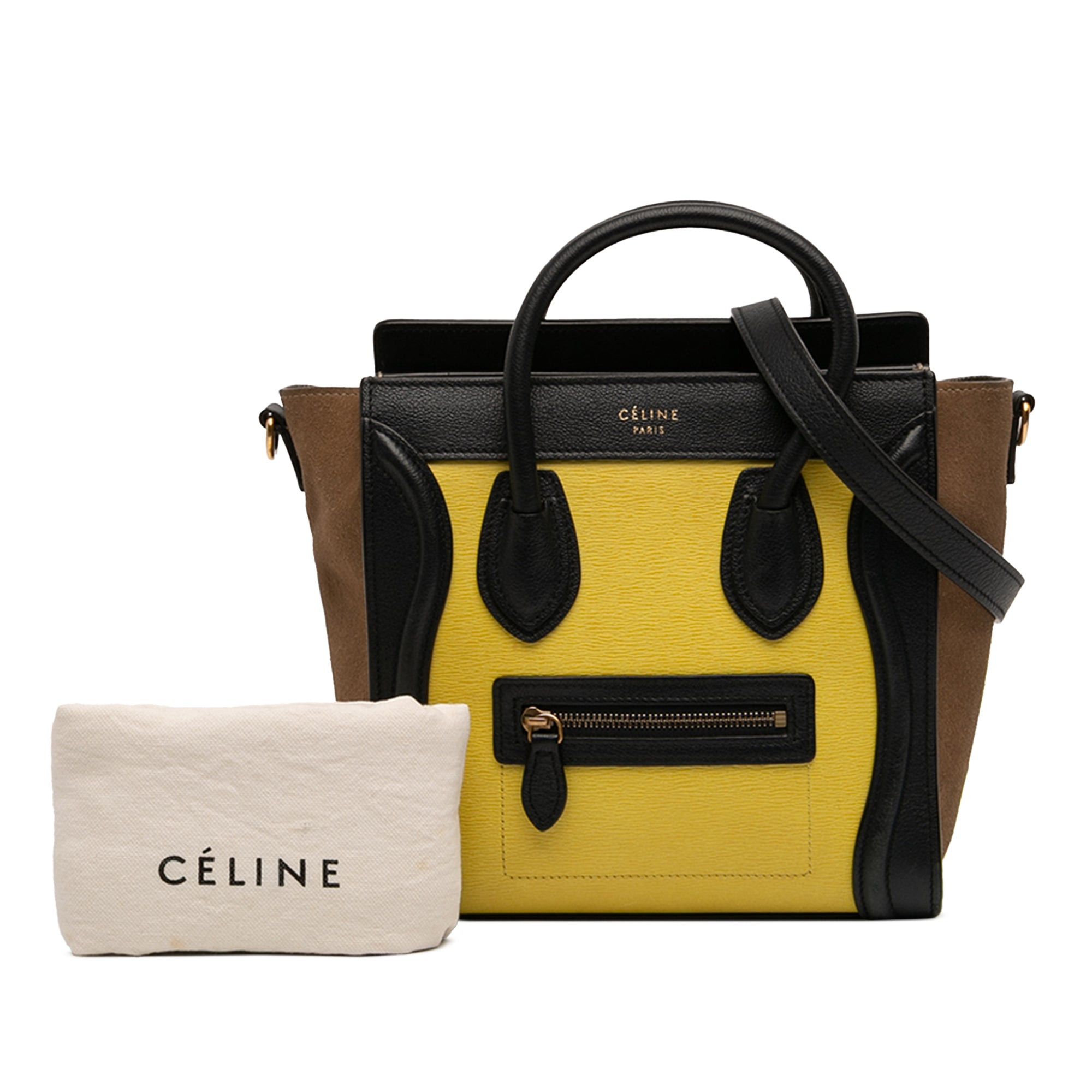 Celine Nano Tricolor Calfskin and Suede Luggage Tote Size ONE SIZE - 9 Thumbnail