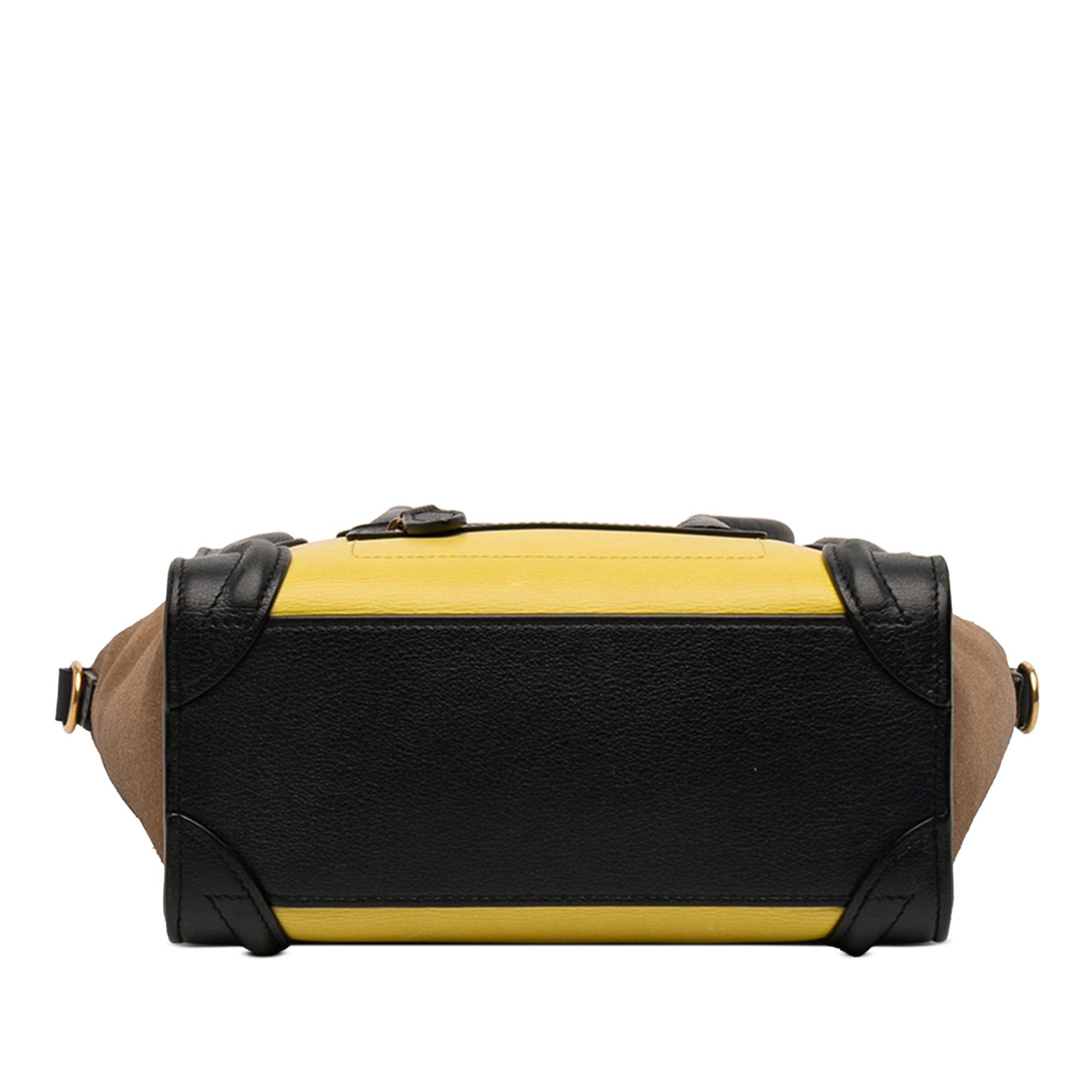 Celine Nano Tricolor Calfskin and Suede Luggage Tote Size ONE SIZE - 3 Thumbnail