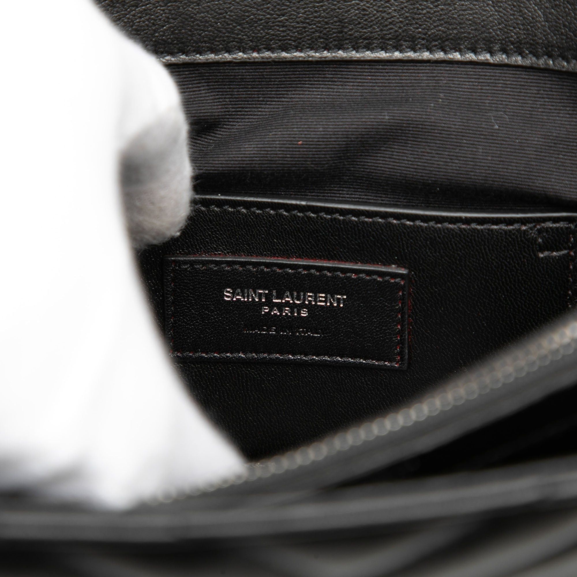Saint Laurent Paris Large Chevron Sheepskin Monogram College Satchel Size ONE SIZE - 6 Thumbnail