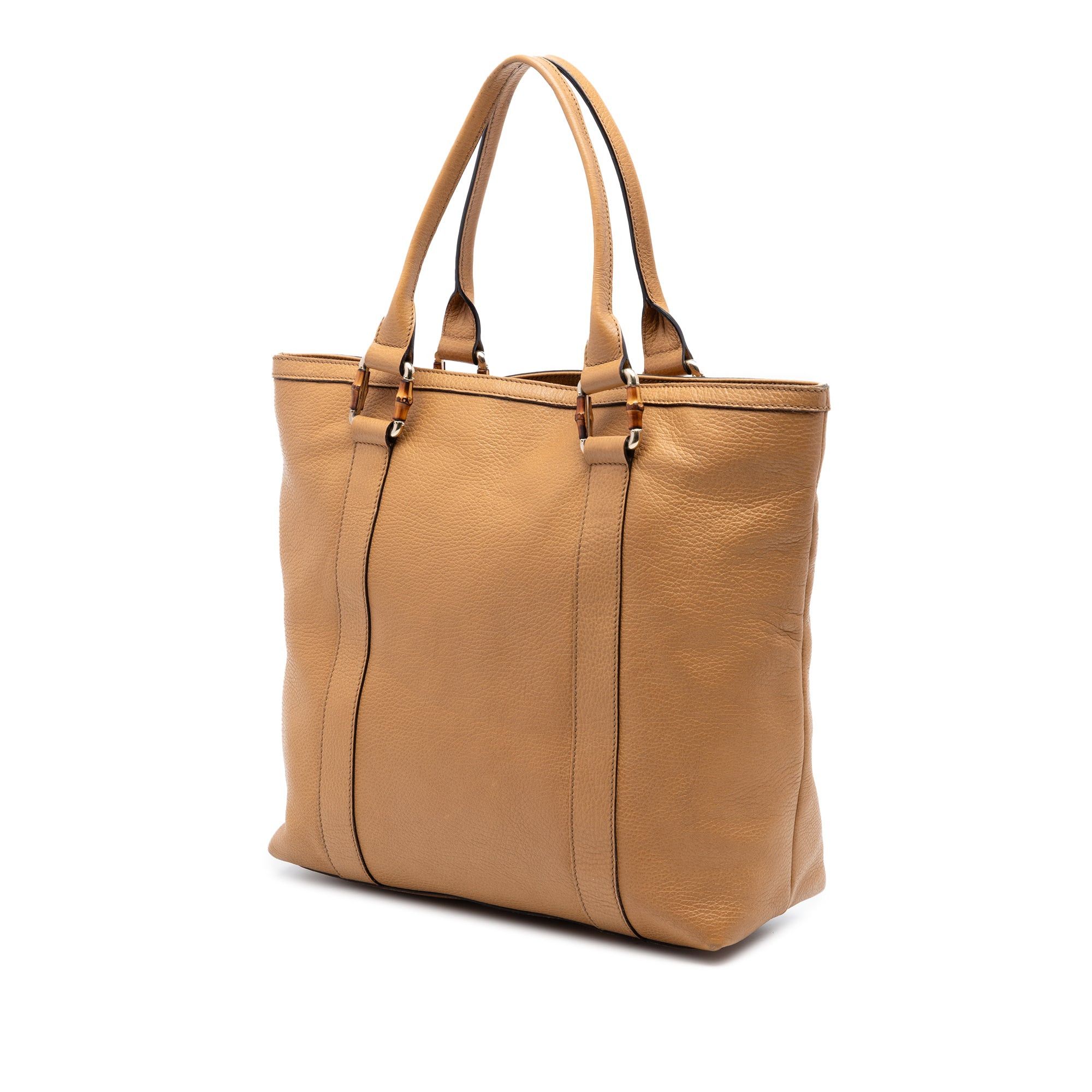 Gucci Grained Calfskin Bamboo Shopper Tote Size ONE SIZE - 2 Thumbnail