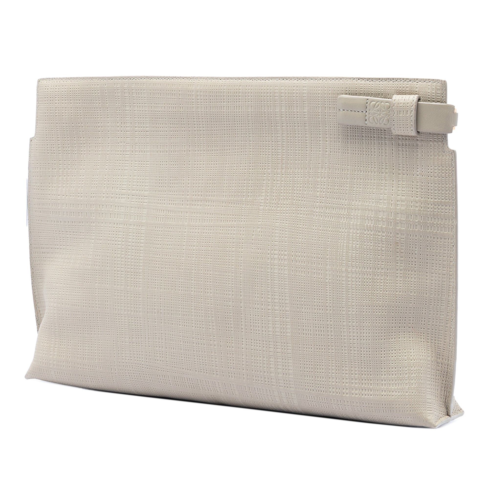 Loewe Large Linen Embossed Calfskin Anagram T Pouch Size ONE SIZE - 2 Thumbnail