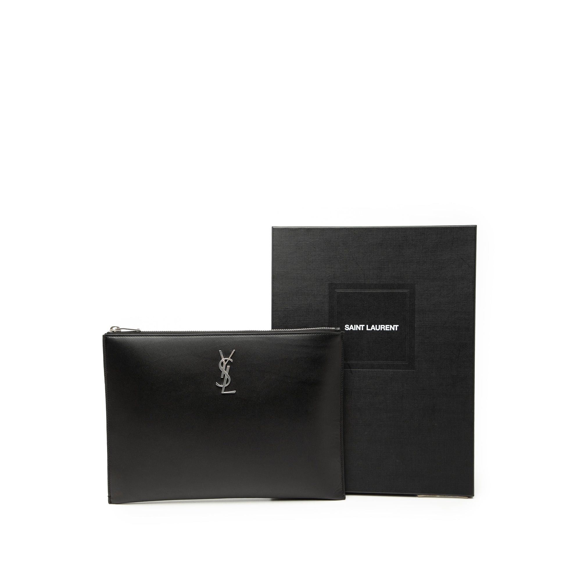 Saint Laurent Paris Leather Monogram Ipad Case Size ONE SIZE - 8 Thumbnail