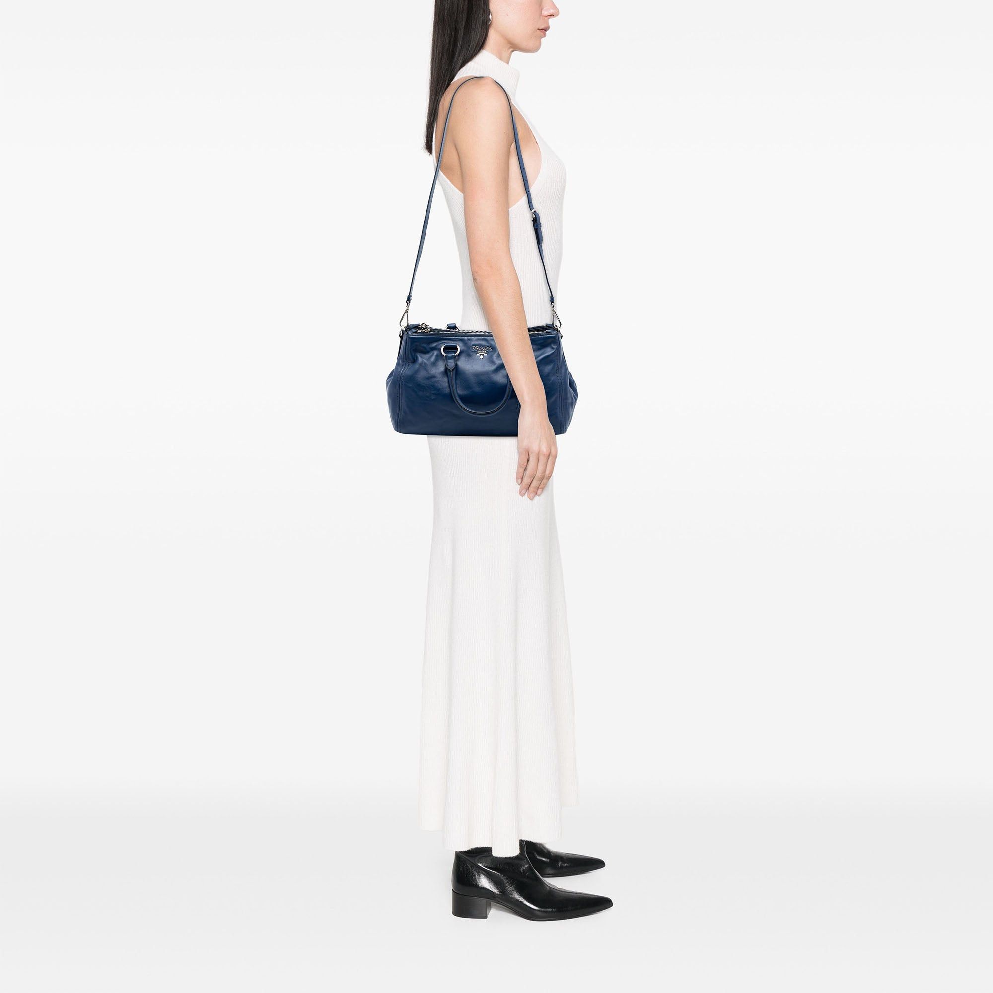 Prada Soft Calf Double Zip Convertible Tote Size ONE SIZE - 6 Thumbnail