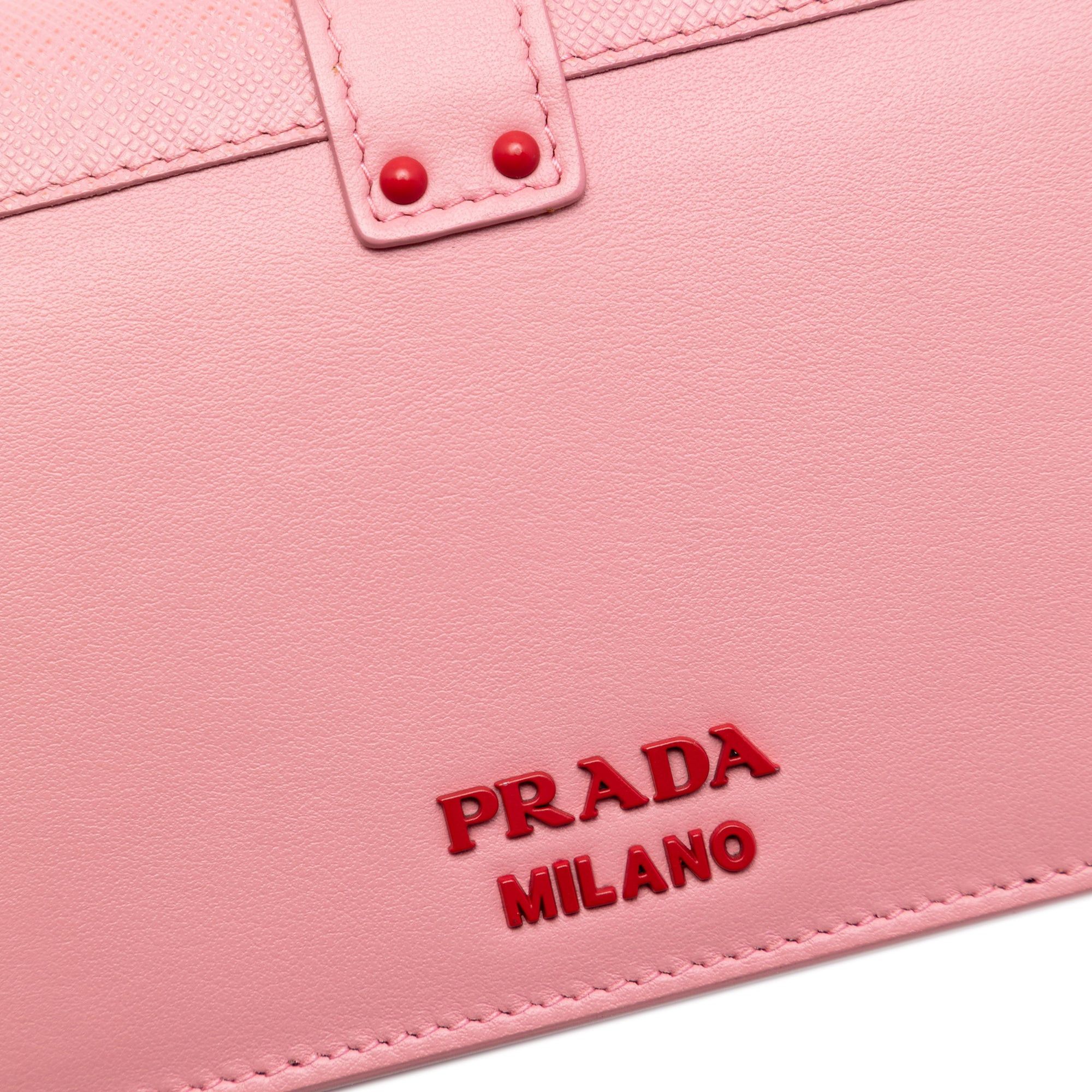 Prada Saffiano Trimmed City Calf Cahier Heart and Flower Wallet on Chain Size ONE SIZE - 5 Thumbnail