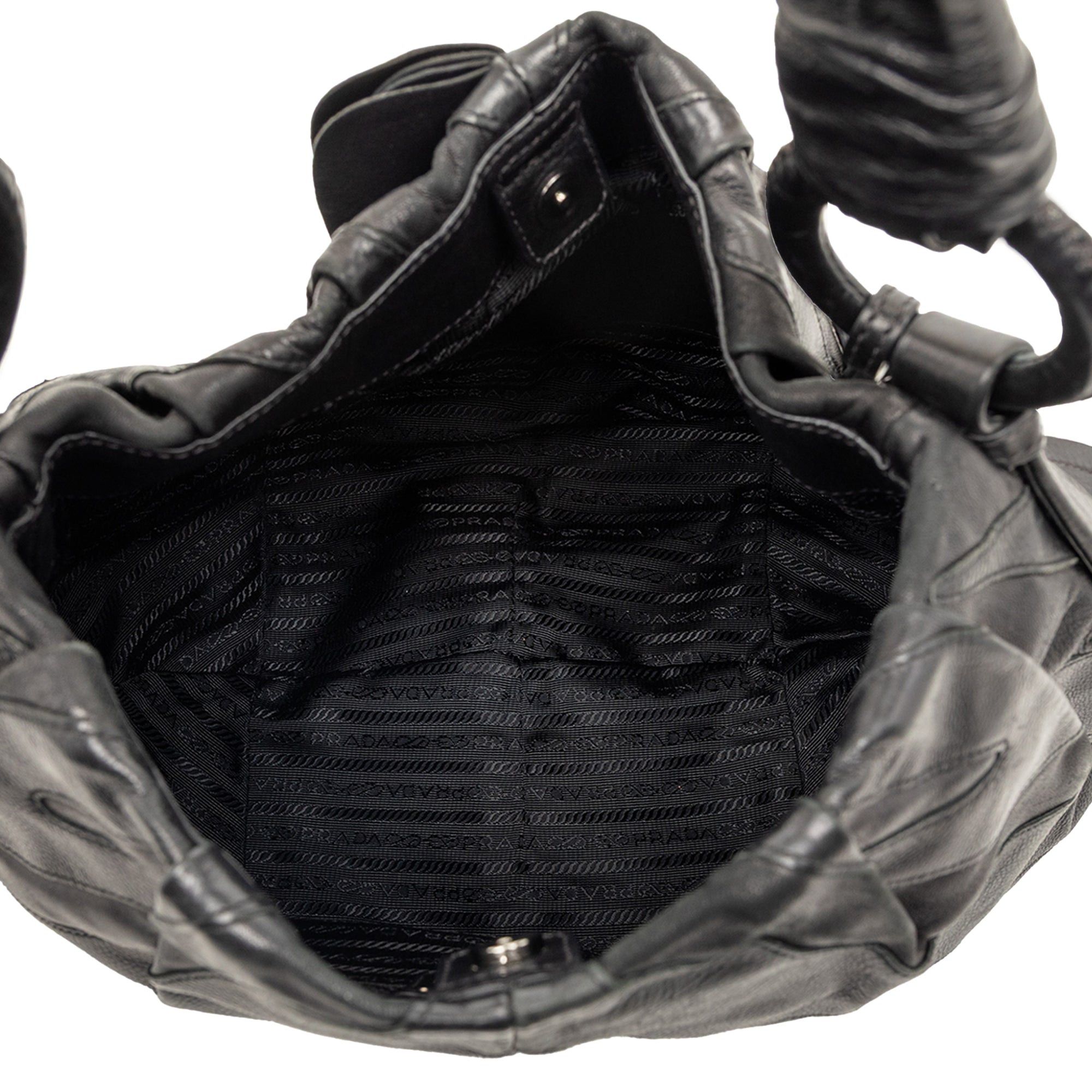 Prada Nappa Mordore Ruffle Hobo Size ONE SIZE - 4 Thumbnail