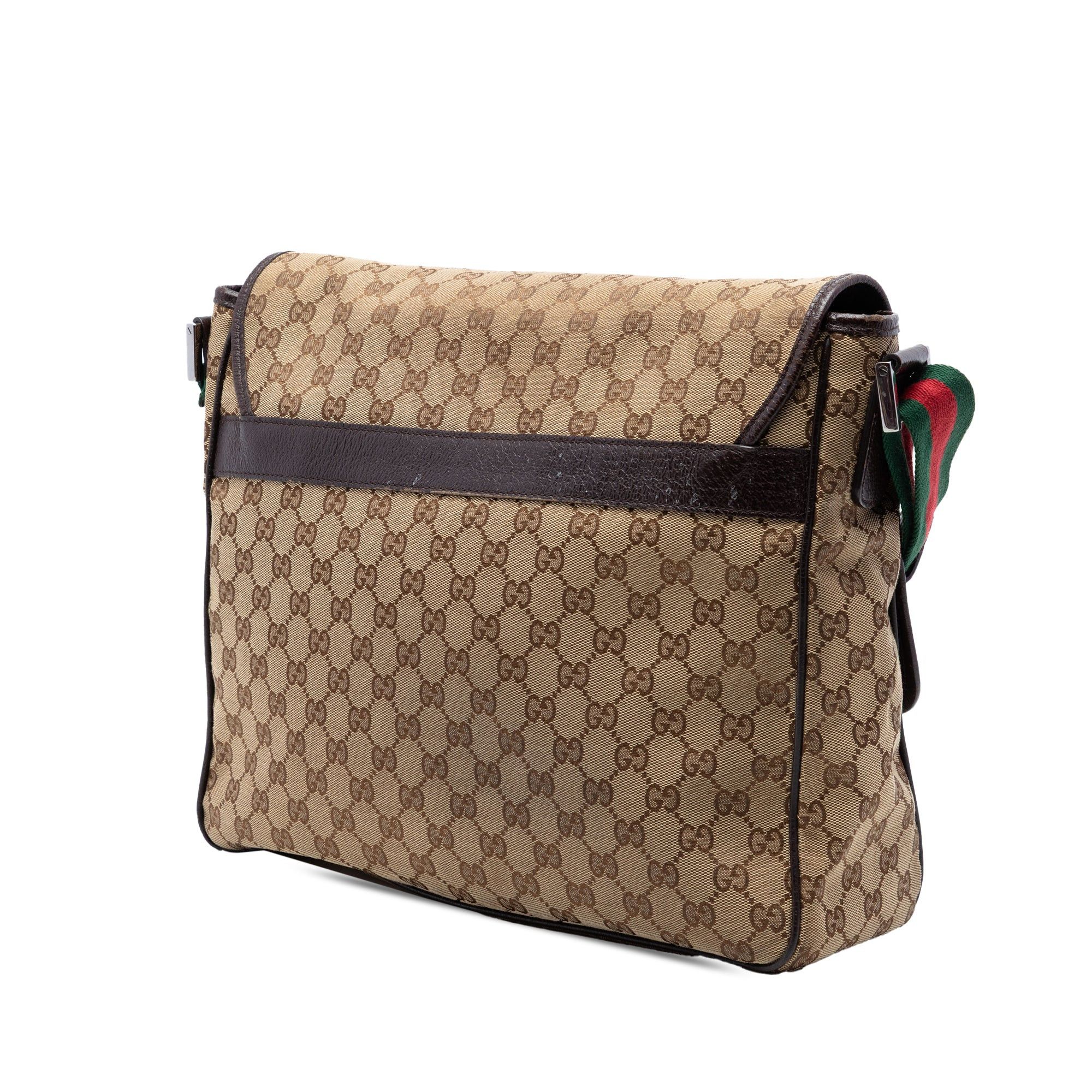 Gucci GG Canvas Web Flap Messenger Bag Size ONE SIZE - 2 Thumbnail