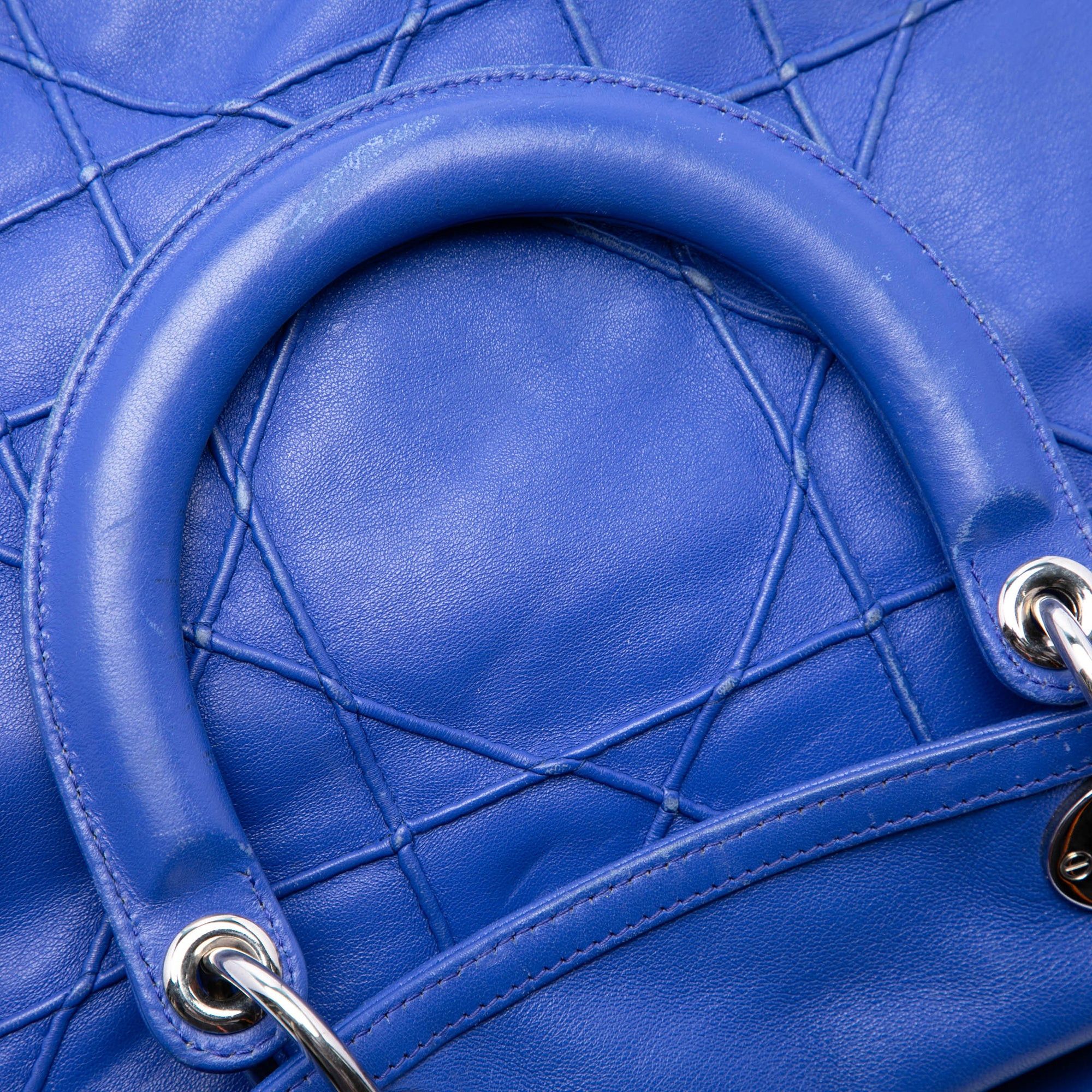 Dior Medium Lambskin Cannage Polochon Granville Satchel Size ONE SIZE - 10 Thumbnail