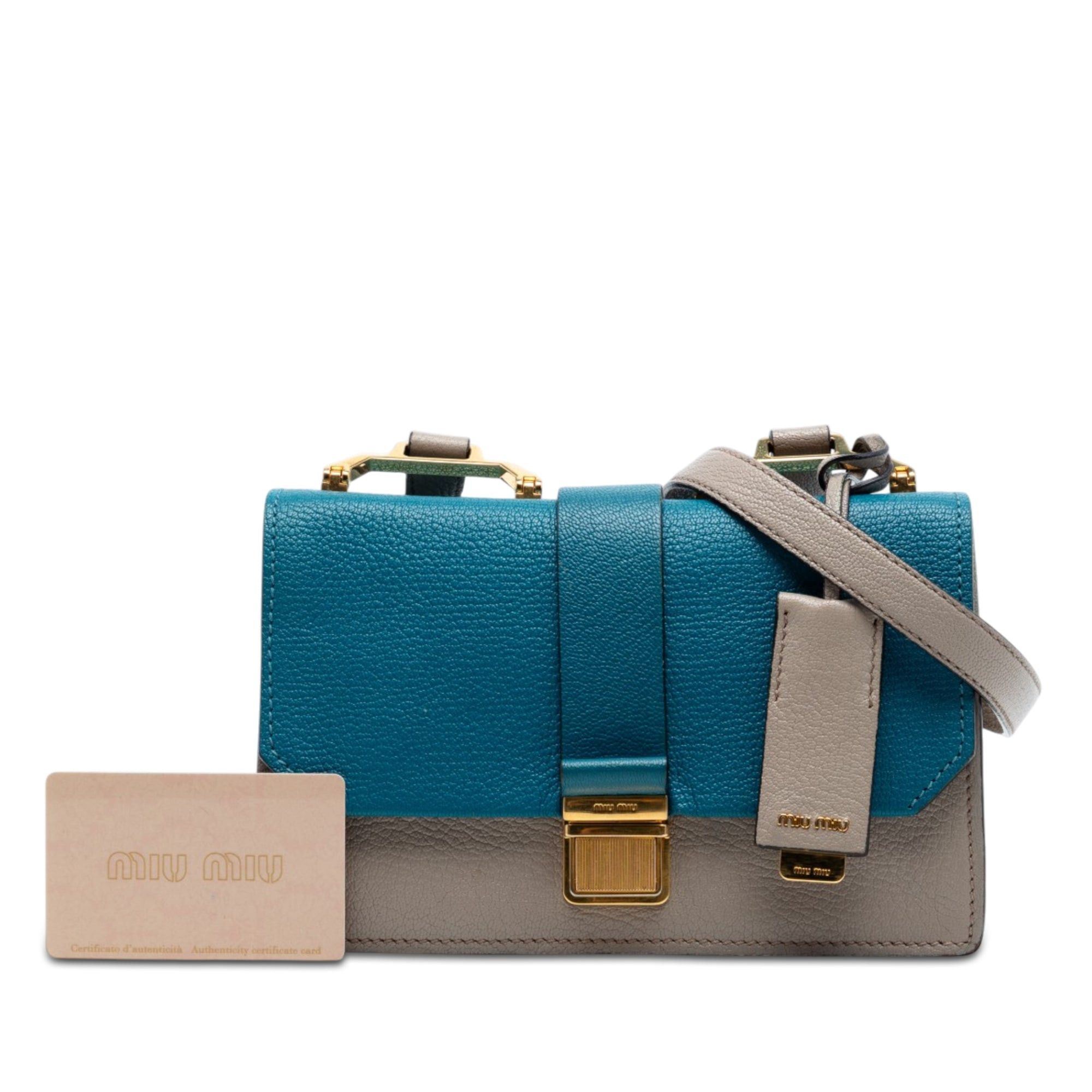 Miu Miu Bicolor Goatskin Madras Crossbody Size ONE SIZE - 7 Thumbnail