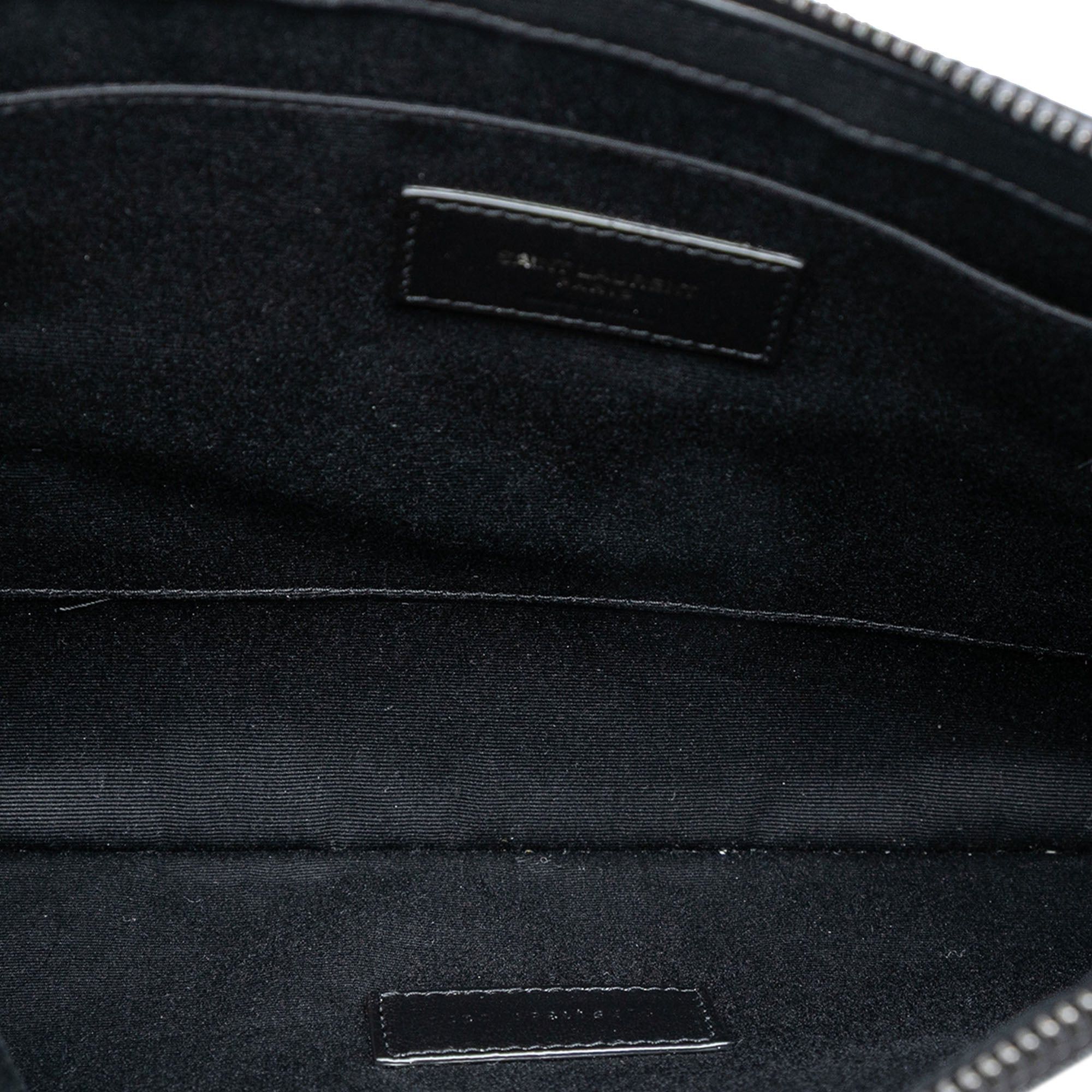Saint Laurent Paris Canvas Rive Gauche Wristlet Clutch Size ONE SIZE - 4 Thumbnail
