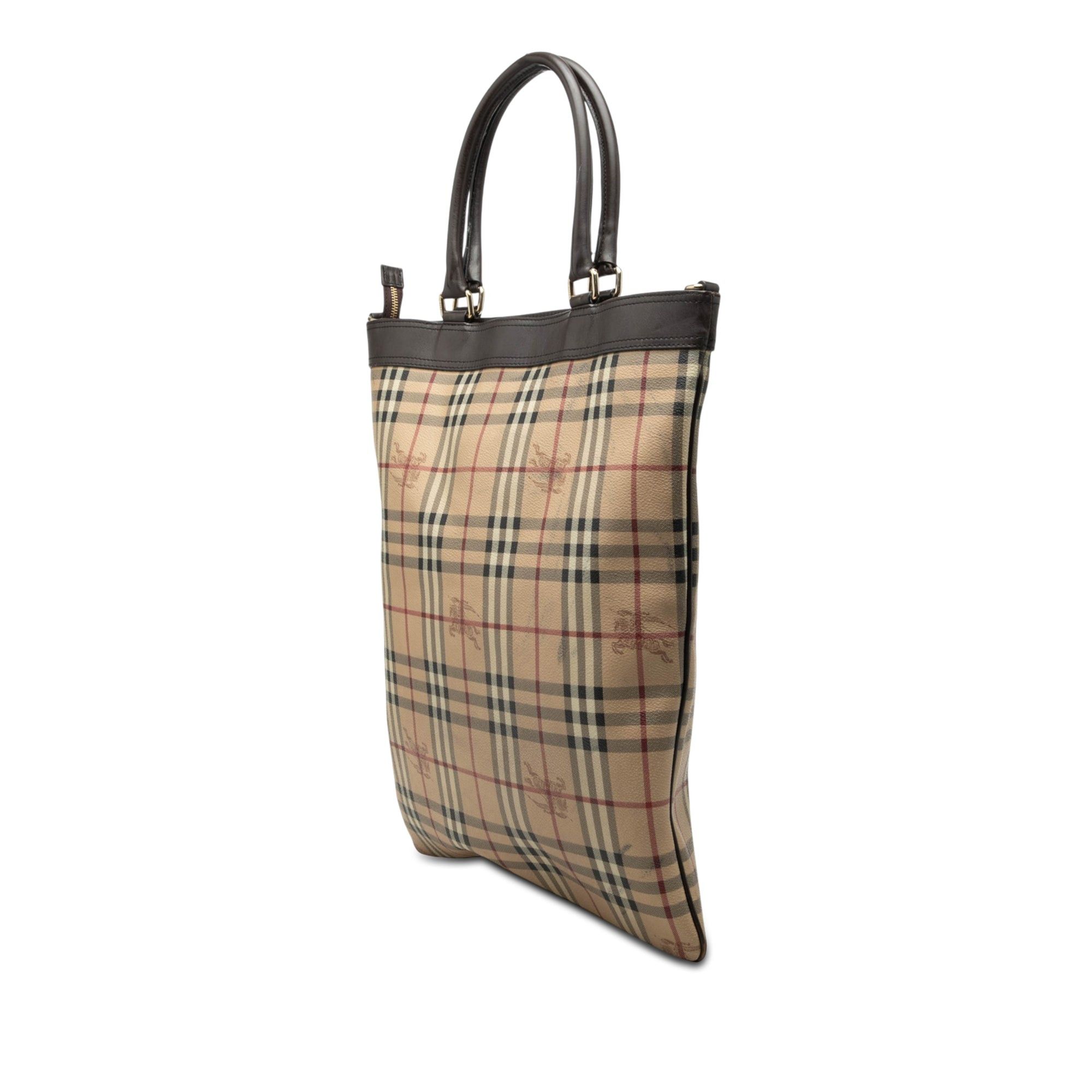 Burberry Haymarket Check Coated Canvas Tote Size ONE SIZE - 2 Thumbnail