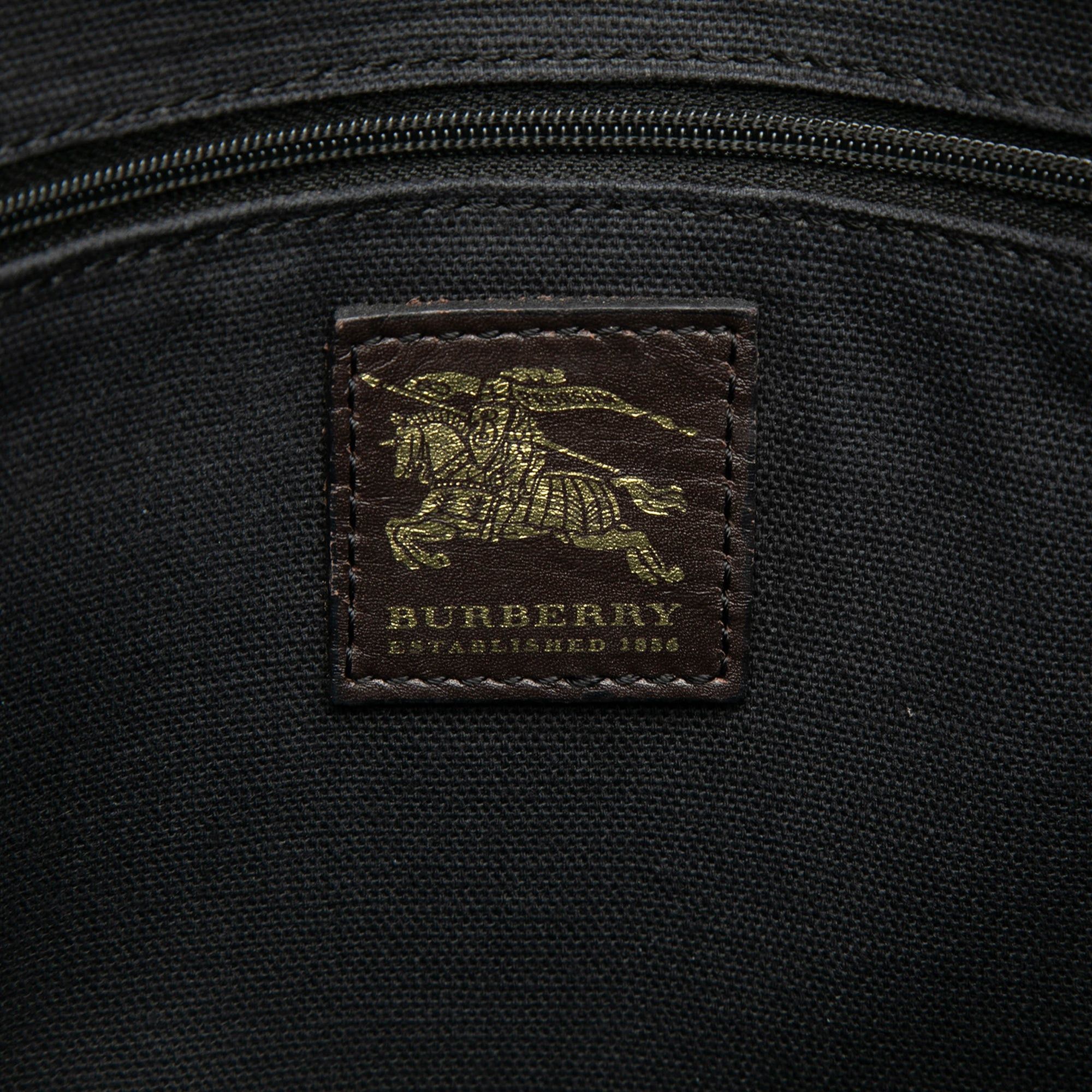 Burberry Haymarket Check Coated Canvas Tote Size ONE SIZE - 5 Thumbnail
