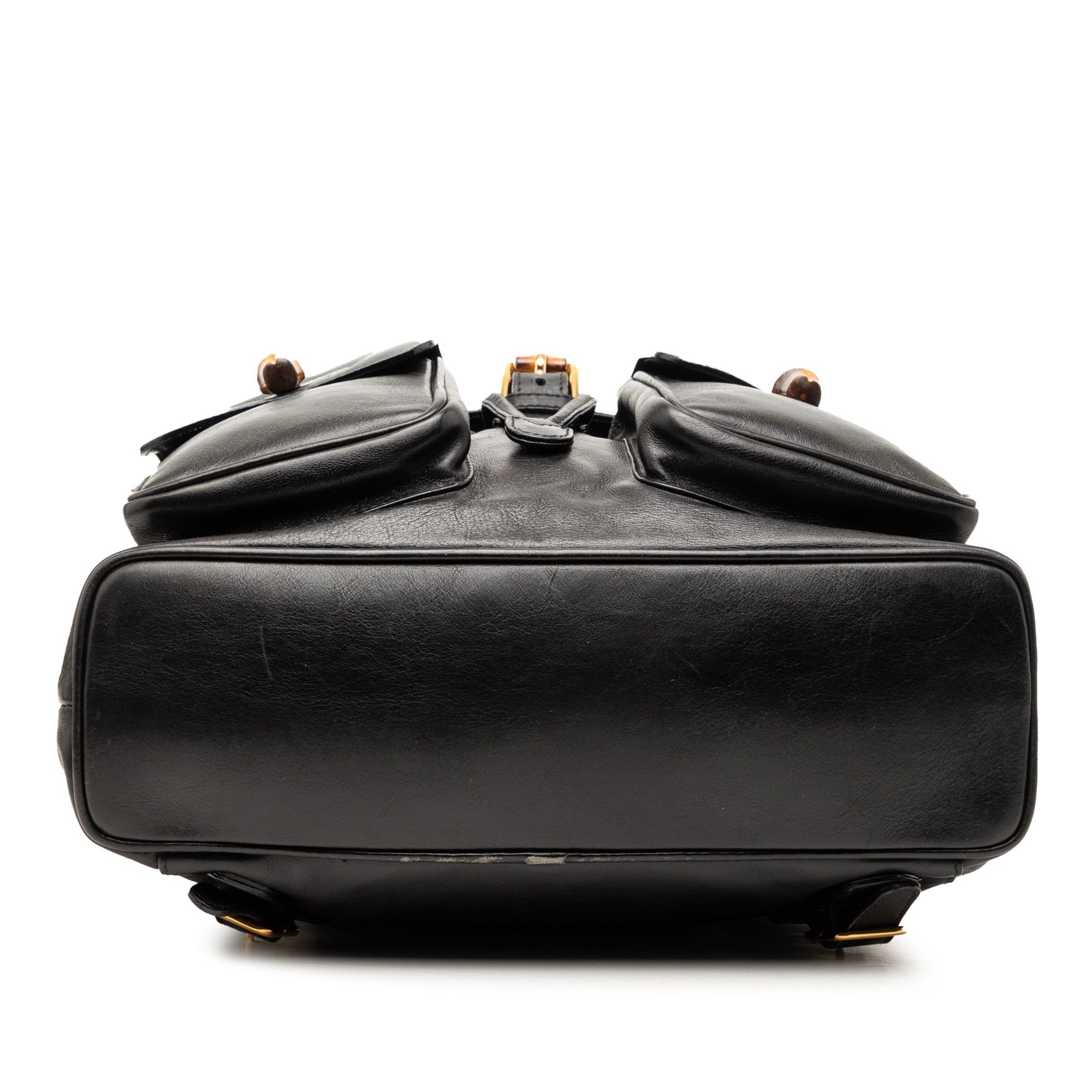 Gucci Calfskin Bamboo Drawstring Backpack Size ONE SIZE - 3 Thumbnail
