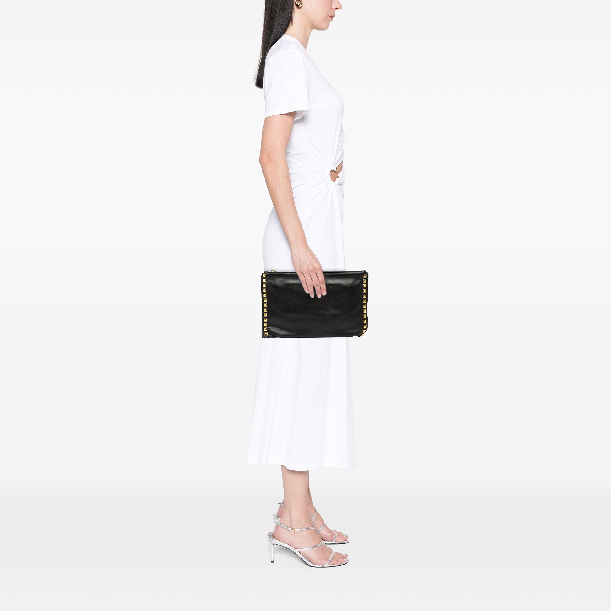 Miu Miu Studded Leather Zip Clutch Size ONE SIZE - 6 Thumbnail