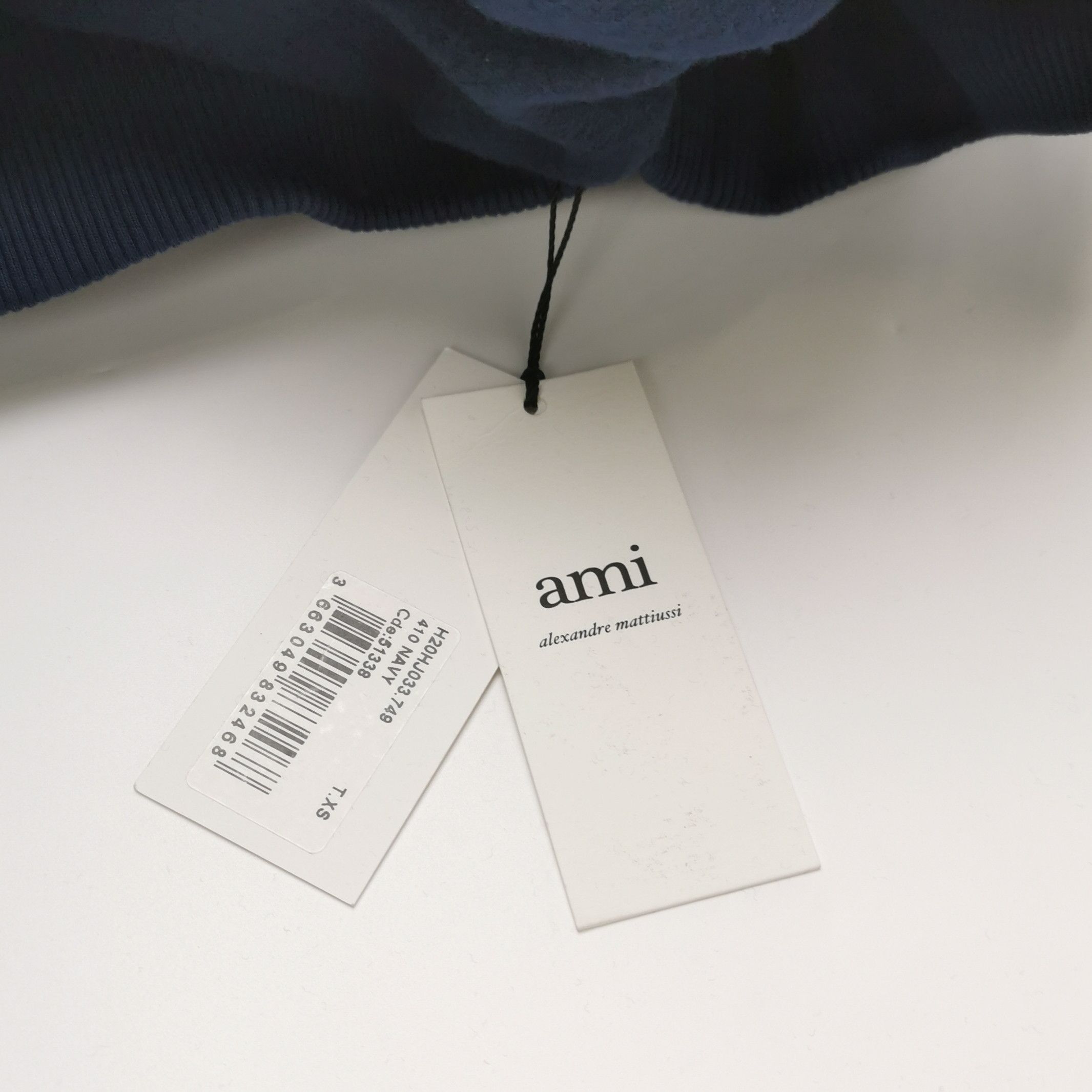 AMI AMI Navy Logo Sweatshirt Size XS Size US XS / EU 42 / 0 - 5 Thumbnail