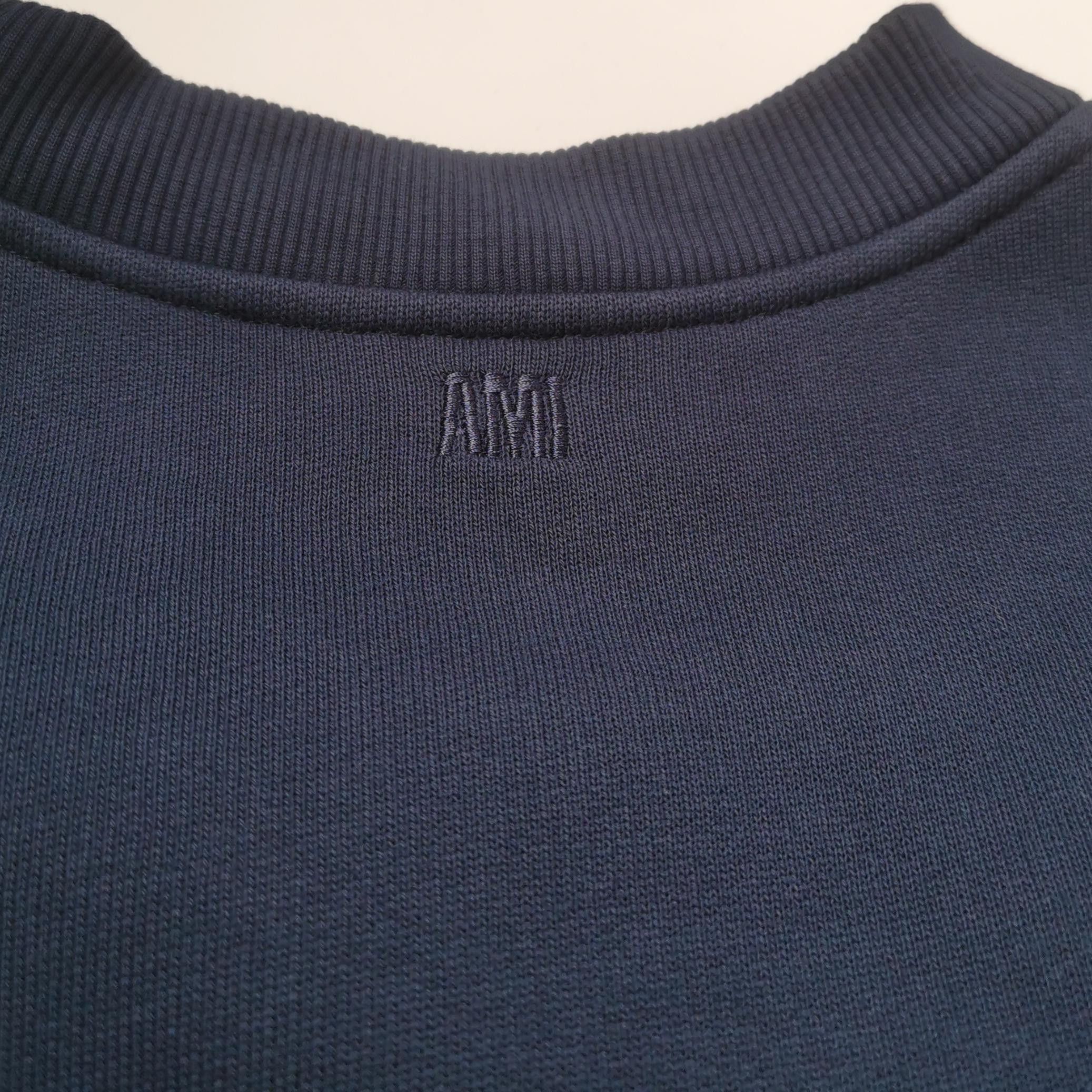 AMI AMI Navy Logo Sweatshirt Size XS Size US XS / EU 42 / 0 - 4 Thumbnail