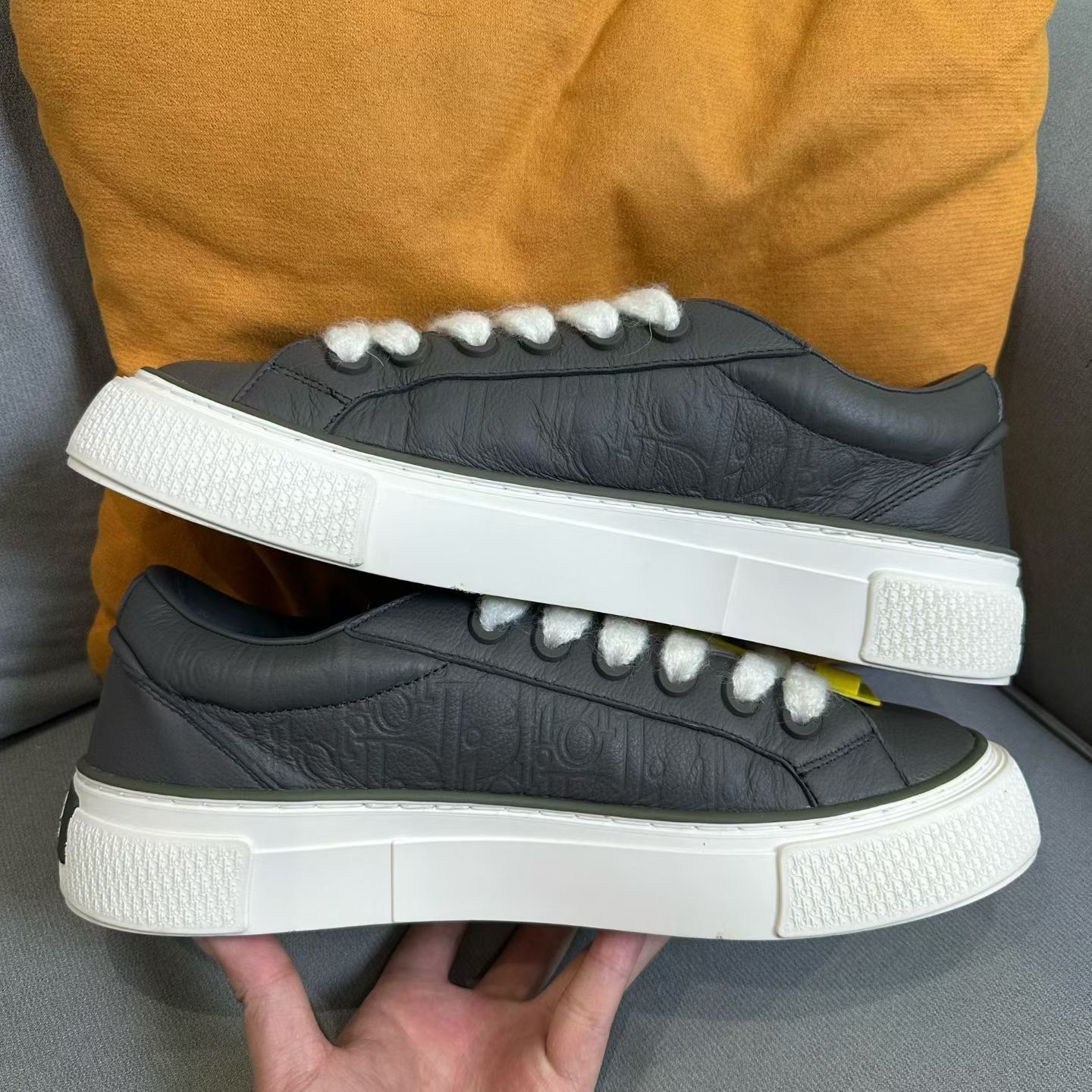 Dior Dior Leather Gray Lowtop Sneakers 10 Men Size US 10 / EU 43 - 4 Thumbnail