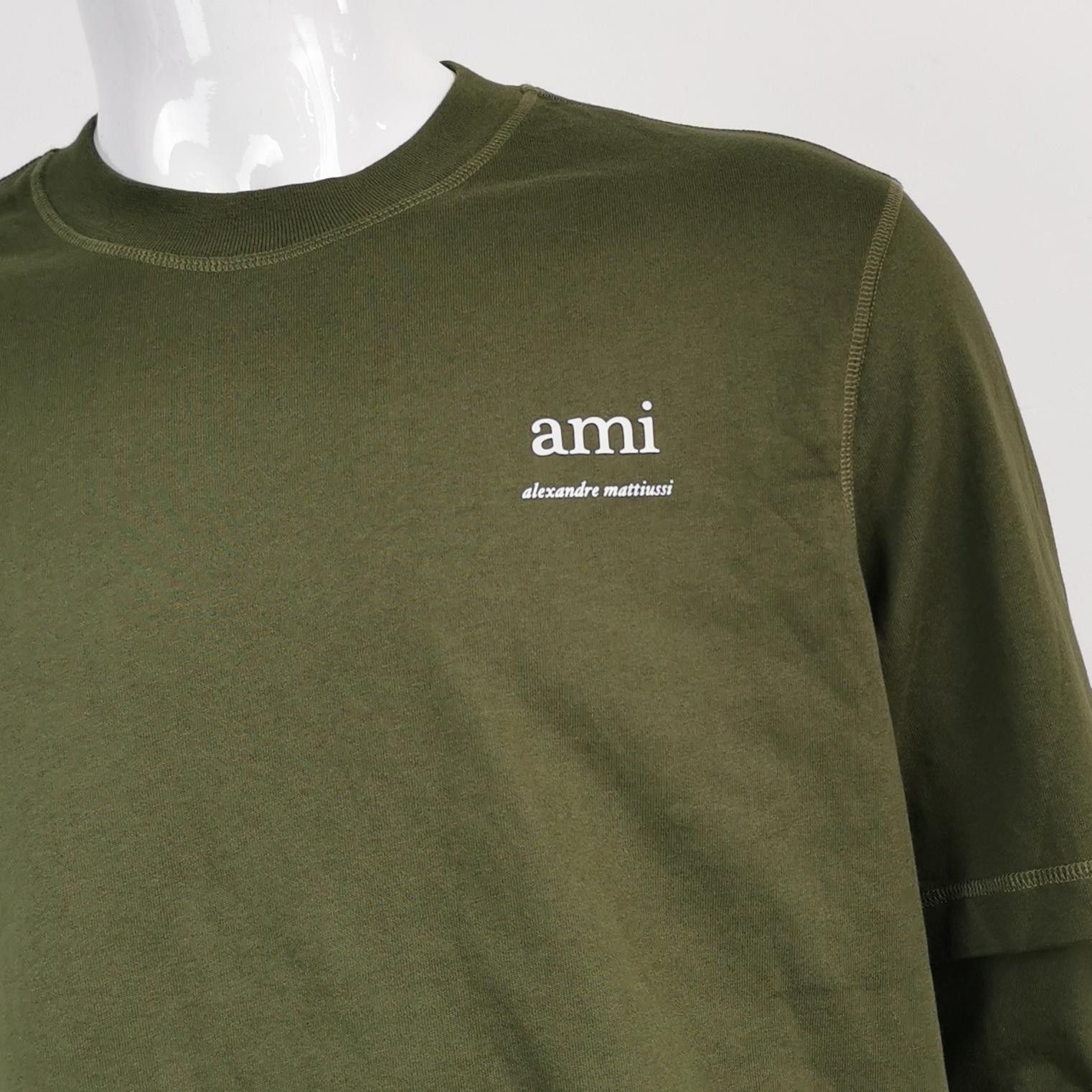 AMI AMI Layered Logo Long Sleeve T-Shirt Size S Size US S / EU 44-46 / 1 - 4 Thumbnail