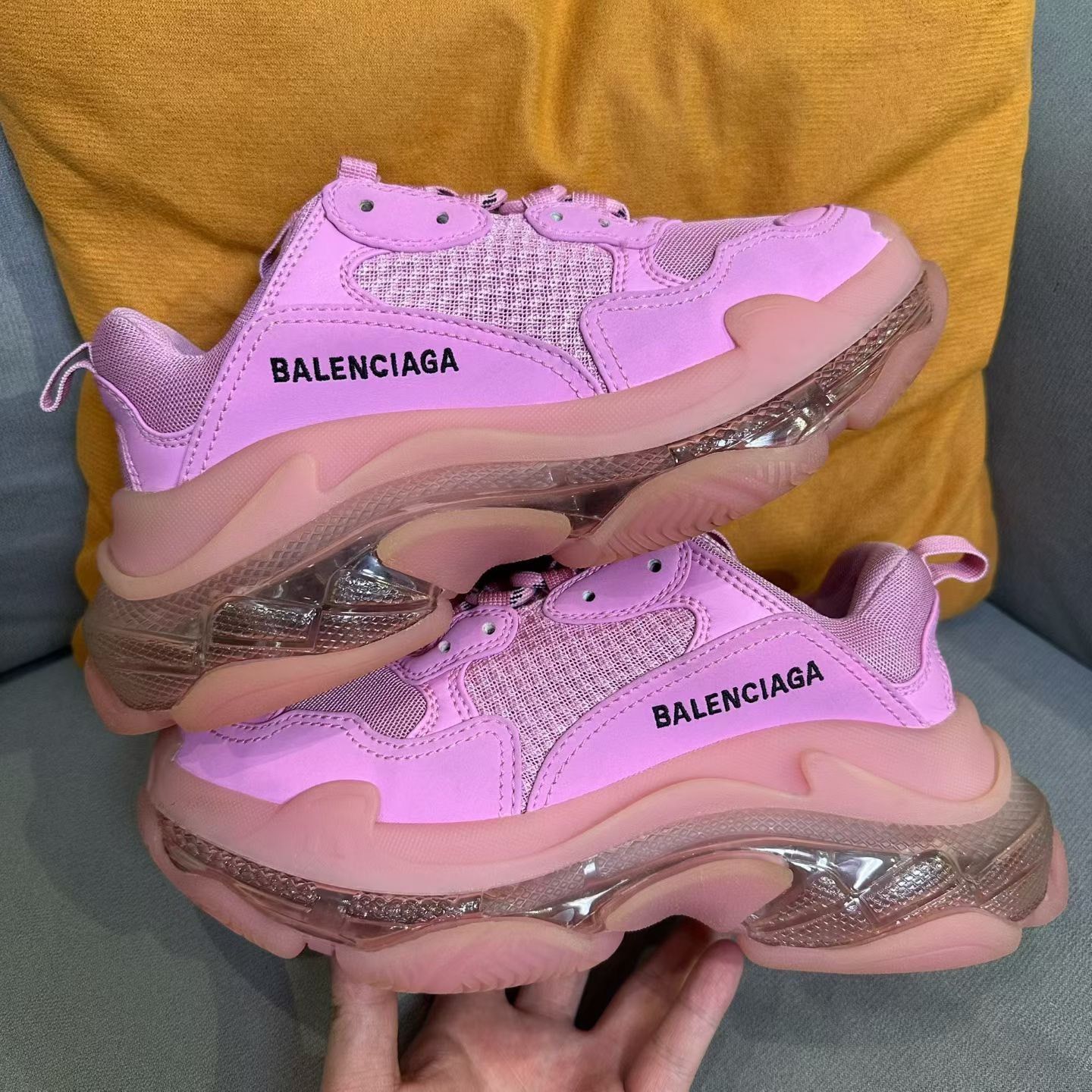 Balenciaga Balenciaga Pink Lowtop Sneakers us_7 Women Size US 7 / IT 37 - 4 Thumbnail