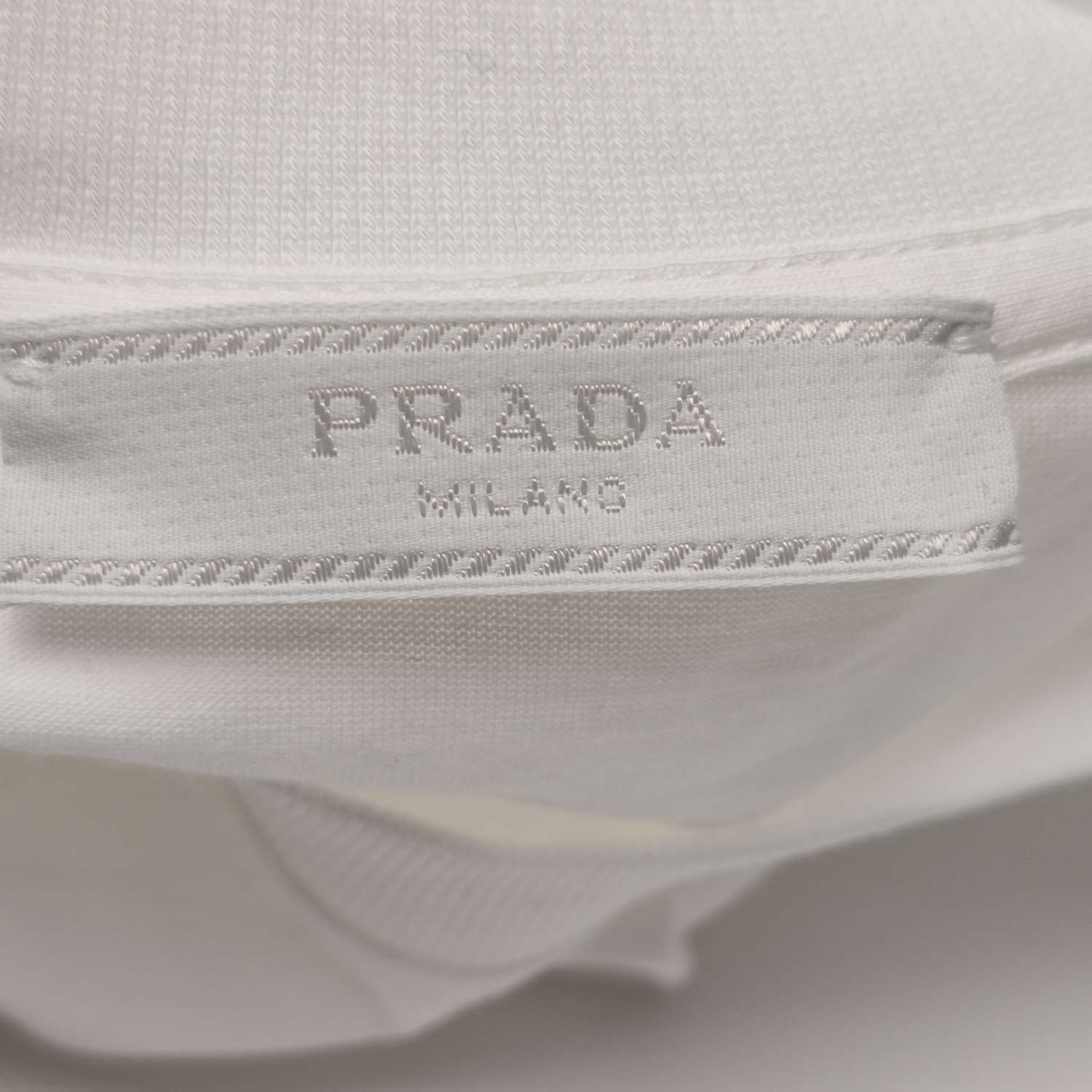 Prada Prada White Cotton Crew Neck T-Shirt M Size US M / EU 48-50 / 2 - 5 Thumbnail
