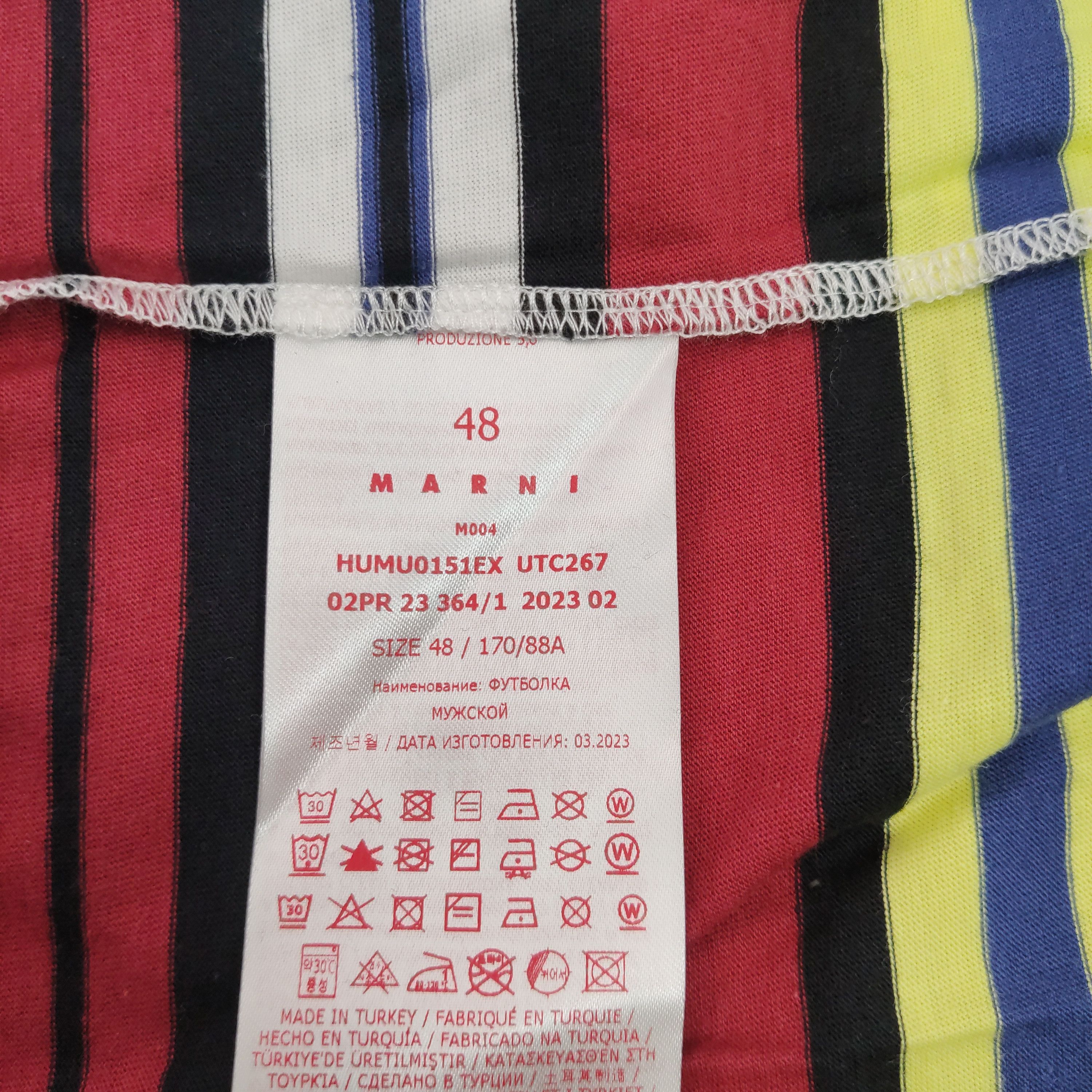 Marni Marni Striped Cotton T-Shirt Size M Size US M / EU 48-50 / 2 - 7 Thumbnail