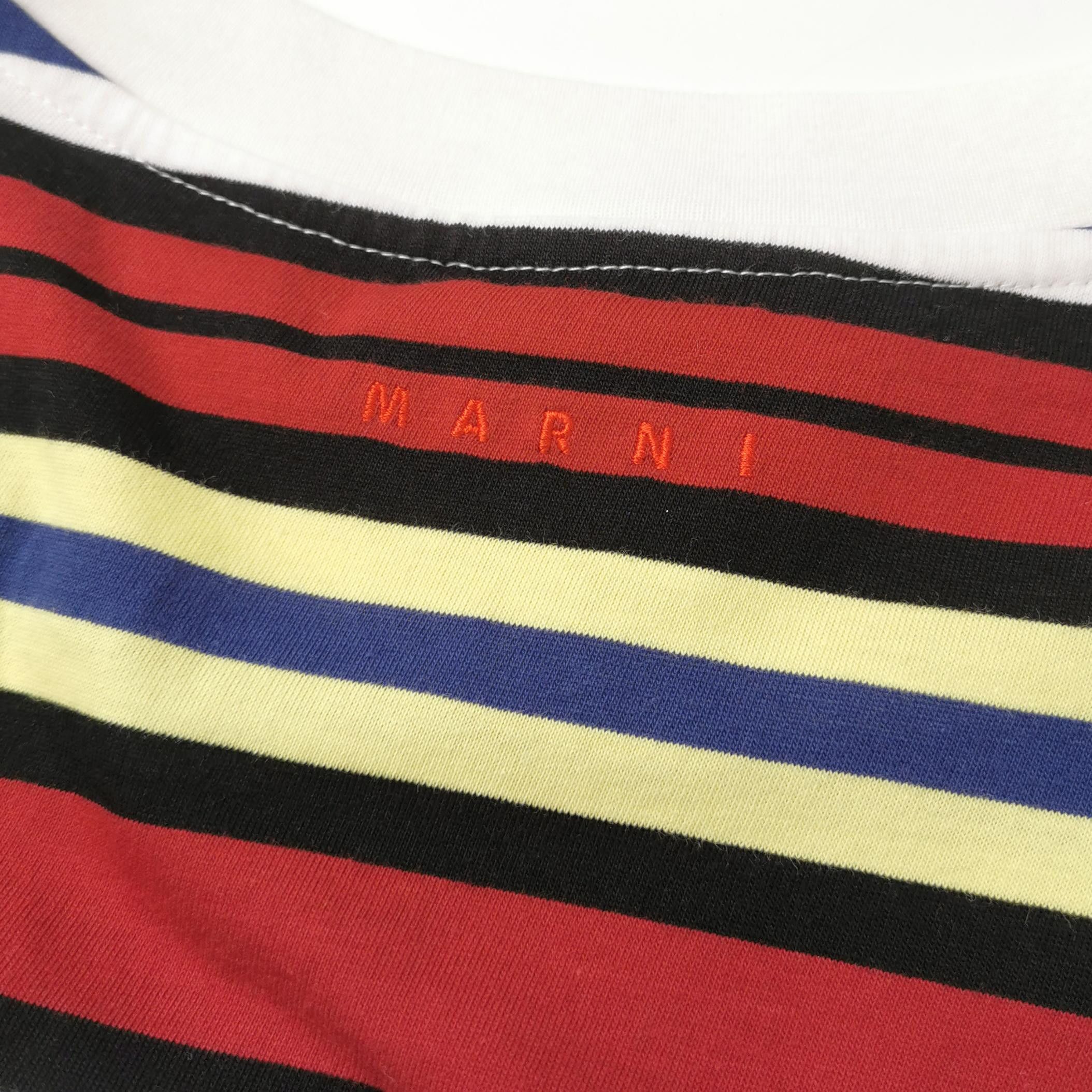 Marni Marni Striped Cotton T-Shirt Size M Size US M / EU 48-50 / 2 - 4 Thumbnail