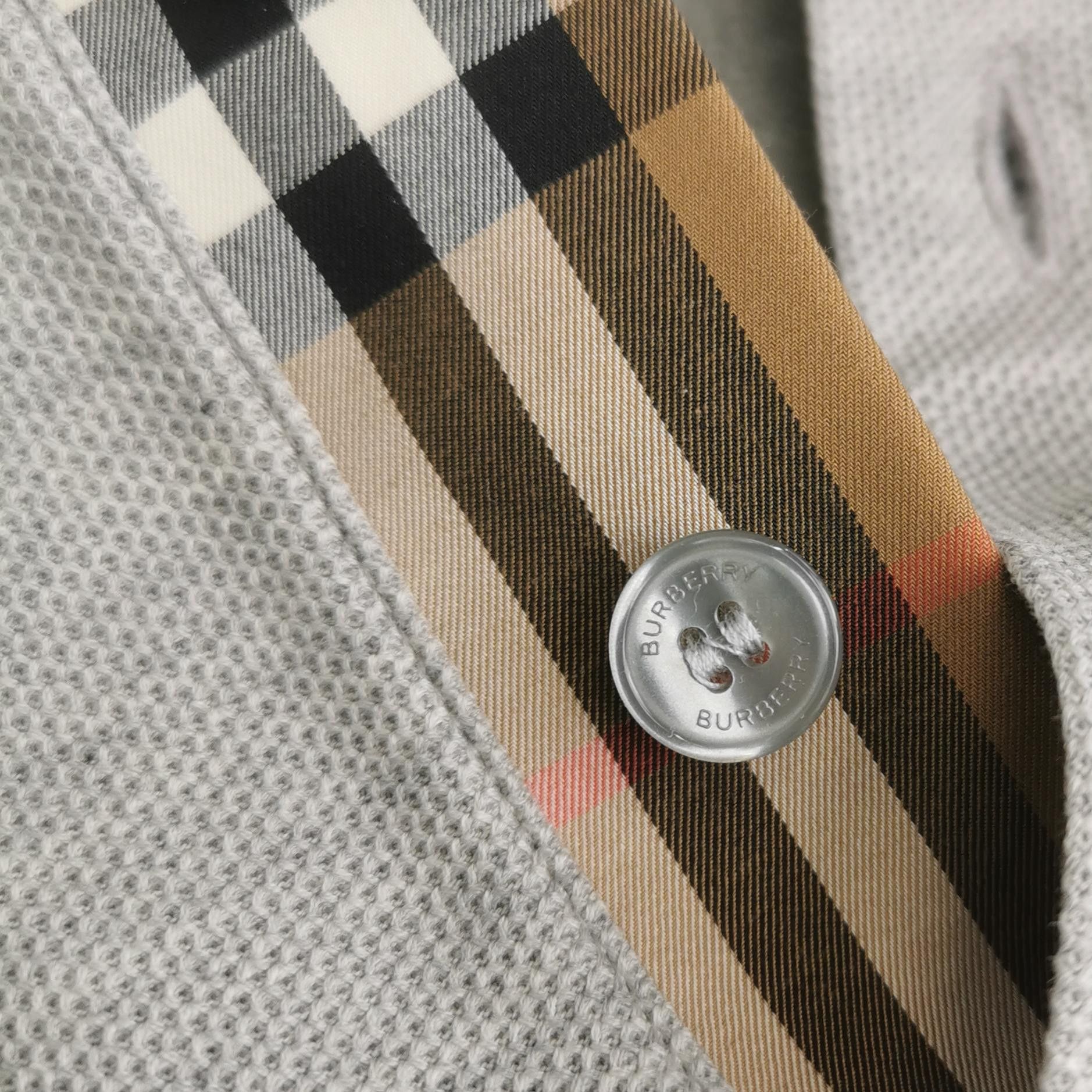 Burberry Burberry Gray Cotton Polo Shirt Size S Size US S / EU 44-46 / 1 - 4 Thumbnail