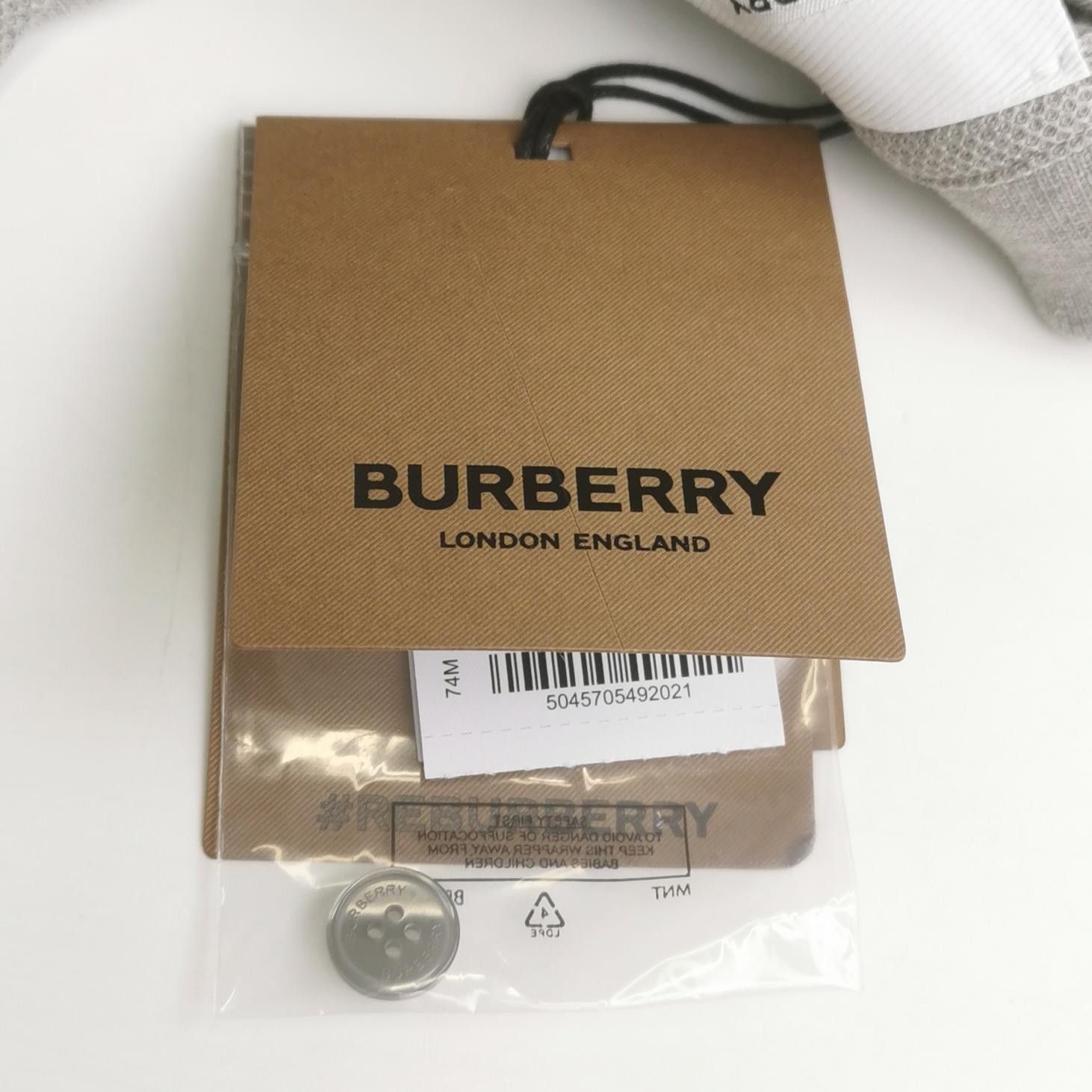 Burberry Burberry Check Placket Gray Polo Shirt US S Size US S / EU 44-46 / 1 - 5 Thumbnail