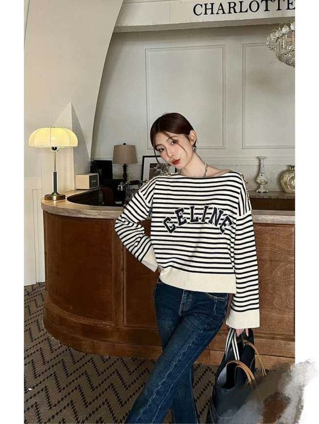 Celine Celine Striped Gold Sweater M Women Size M / US 6-8 / IT 42-44 - 6 Thumbnail