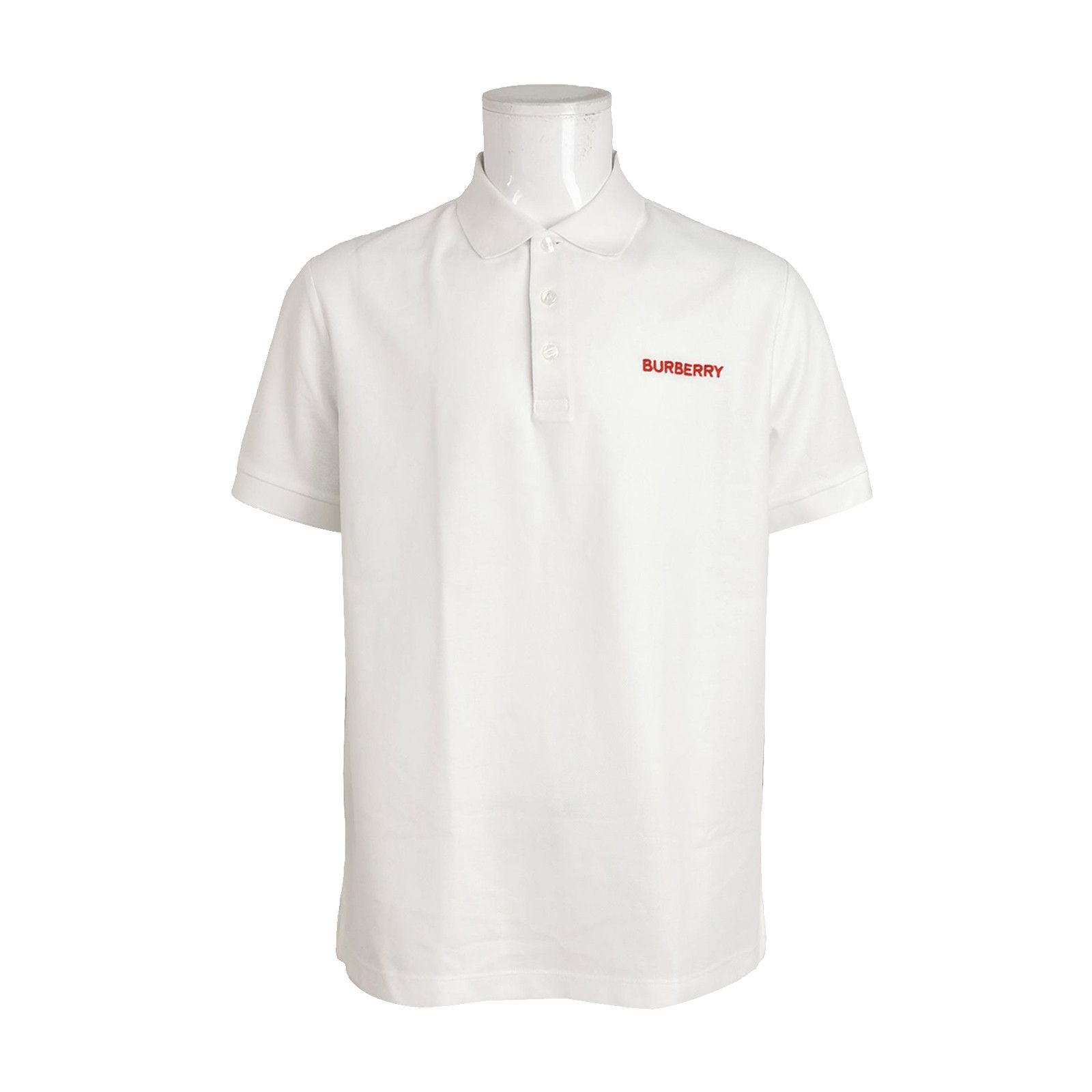 Burberry Burberry White Embroidered Logo Polo Shirt XL Size US XL / EU 56 / 4 - 2 Thumbnail
