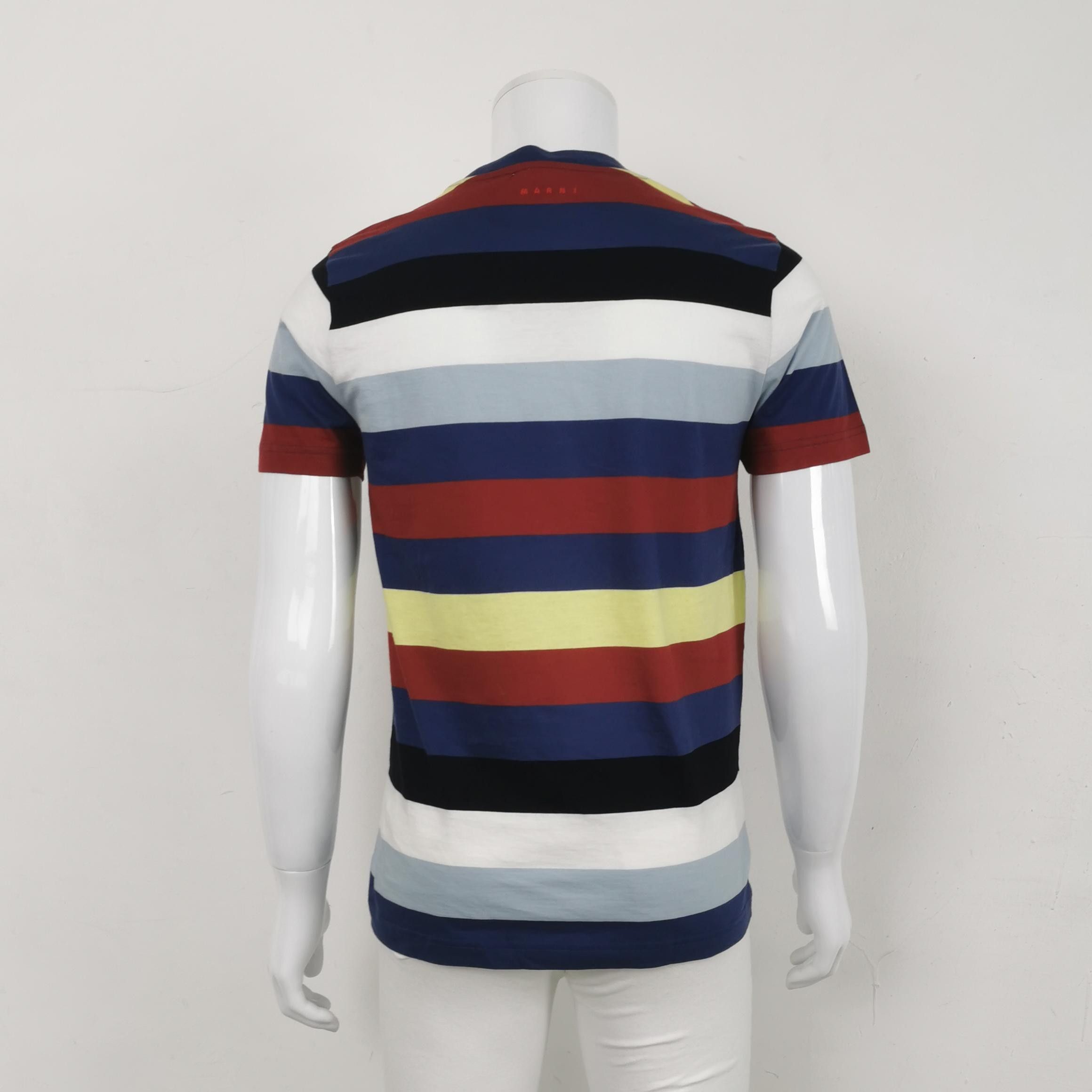 Marni Marni Striped Cotton Crewneck T-Shirt 48 Size US M / EU 48-50 / 2 - 3 Thumbnail
