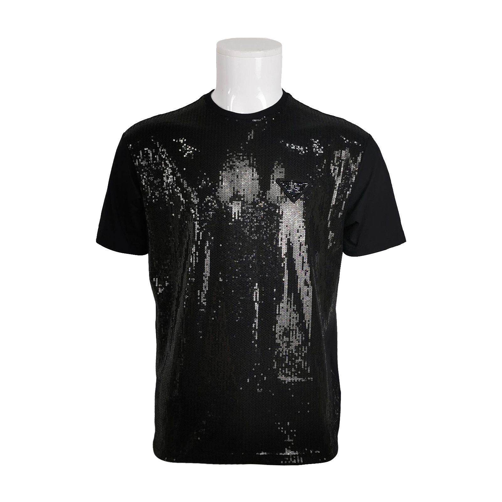 Prada Prada Sequin Decorated Logo T-Shirt Size S Size US S / EU 44-46 / 1 - 2 Thumbnail