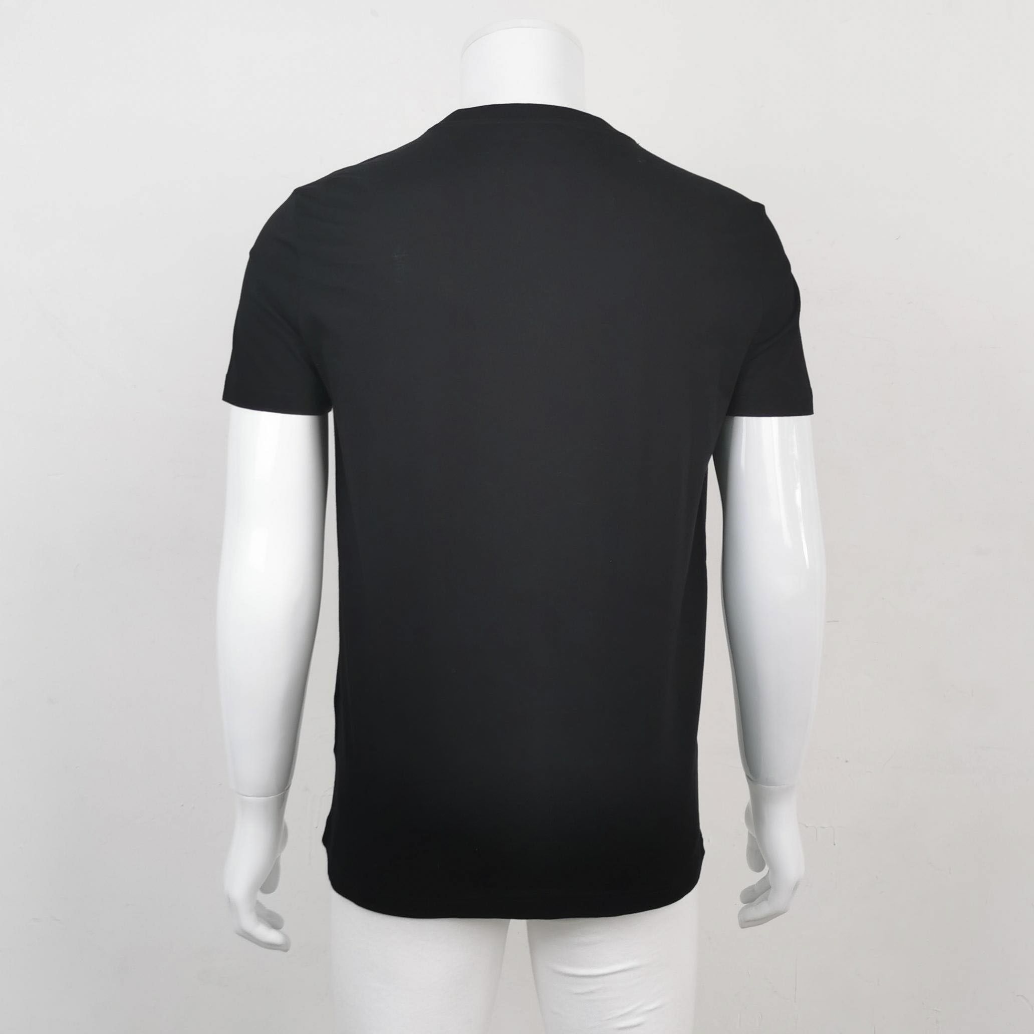 Prada Prada Black Cotton Crewneck T-Shirt Size L Size US L / EU 52-54 / 3 - 3 Thumbnail