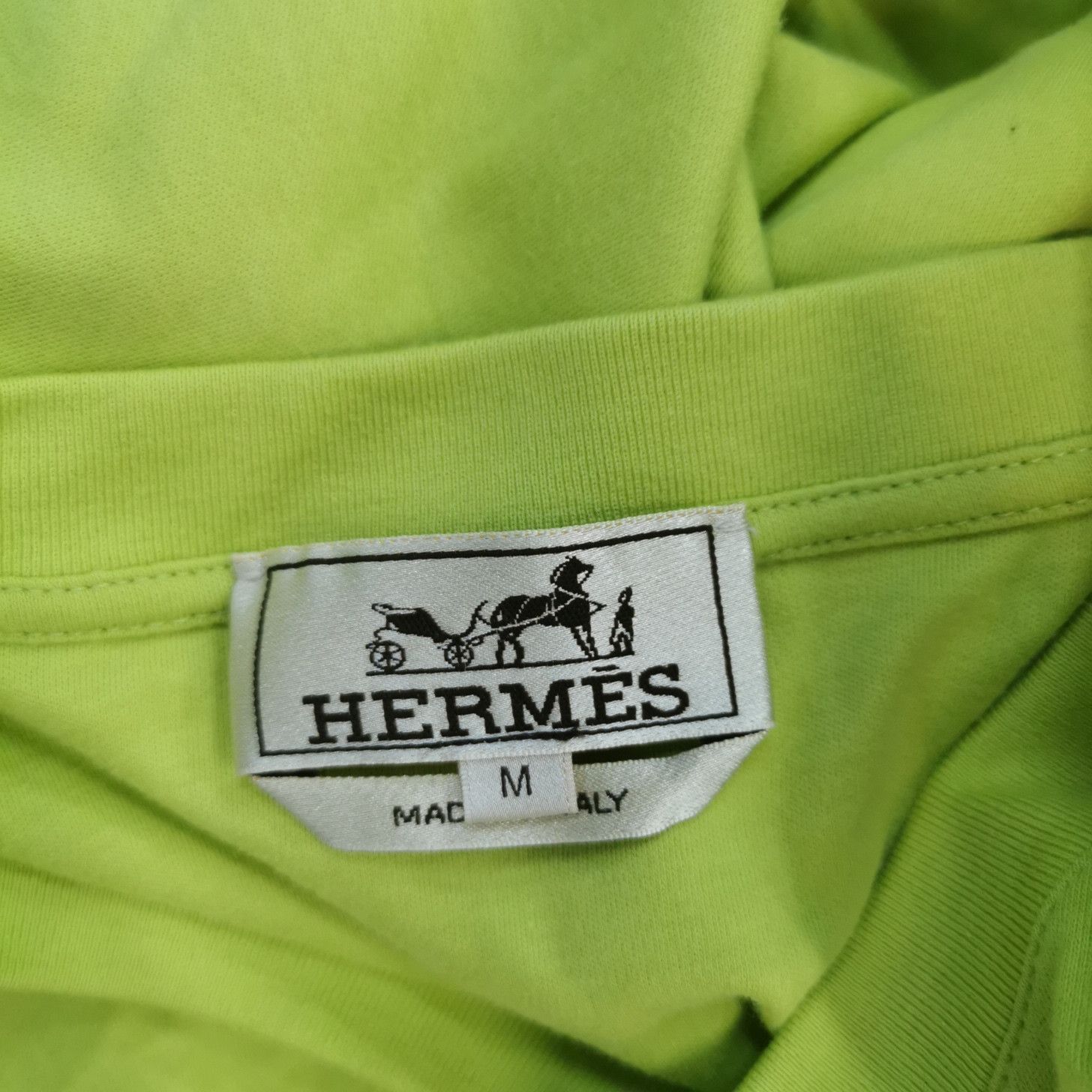 Hermes Hermes Green Cotton T-Shirt Size M Size US M / EU 48-50 / 2 - 5 Thumbnail