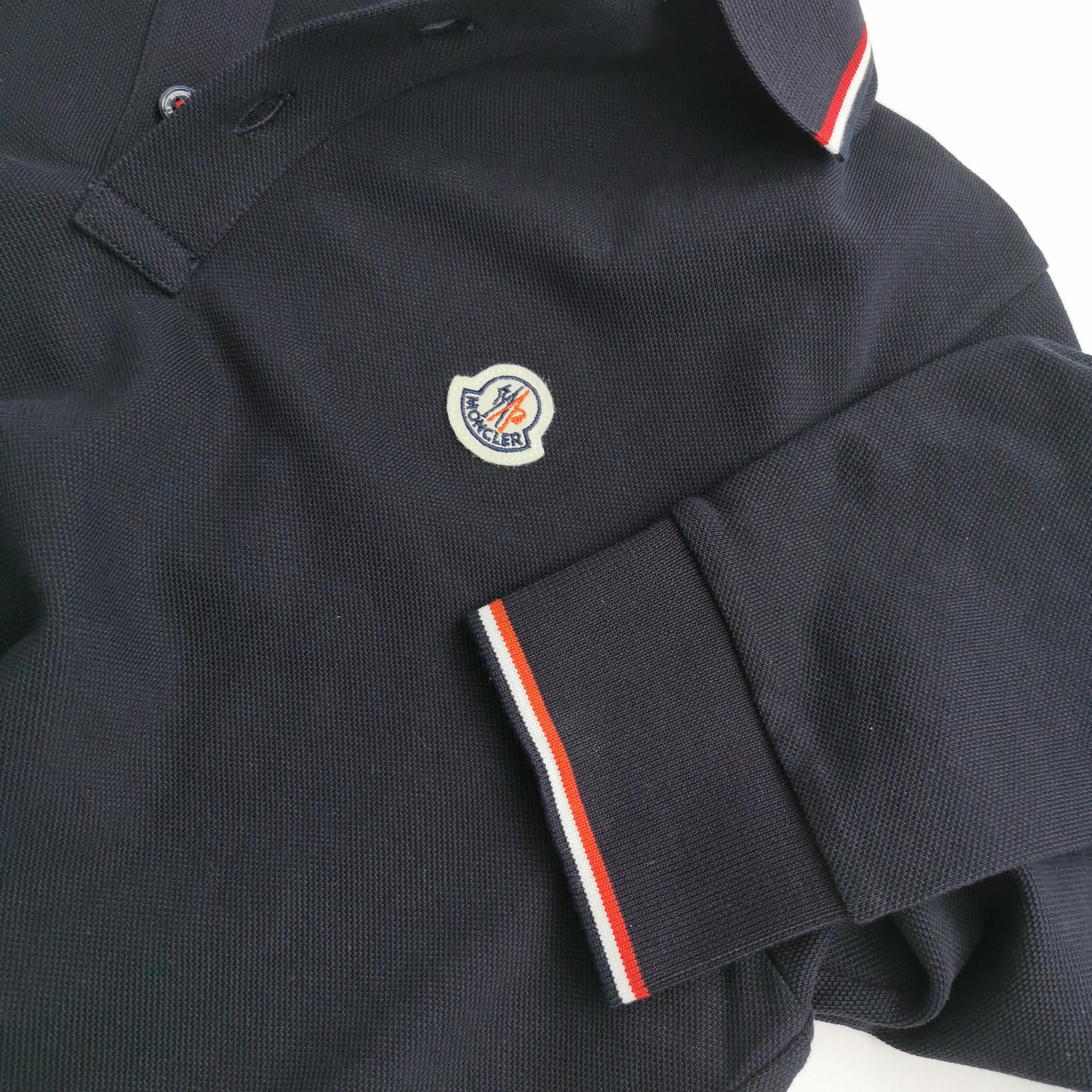 Moncler Moncler Long Sleeve Tipped Polo Size S Size US S / EU 44-46 / 1 - 4 Thumbnail