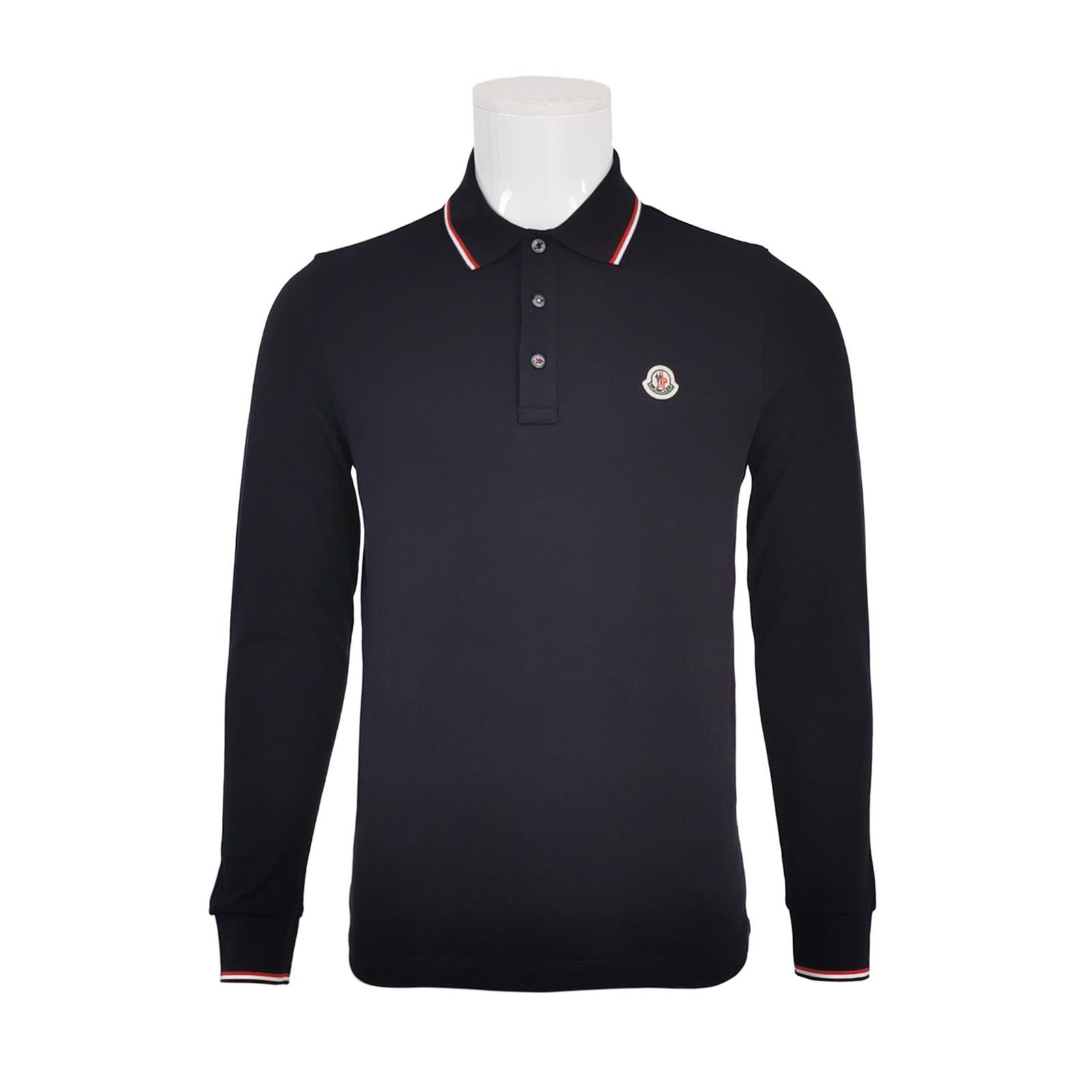 Moncler Moncler Long Sleeve Tipped Polo Size S Size US S / EU 44-46 / 1 - 2 Thumbnail
