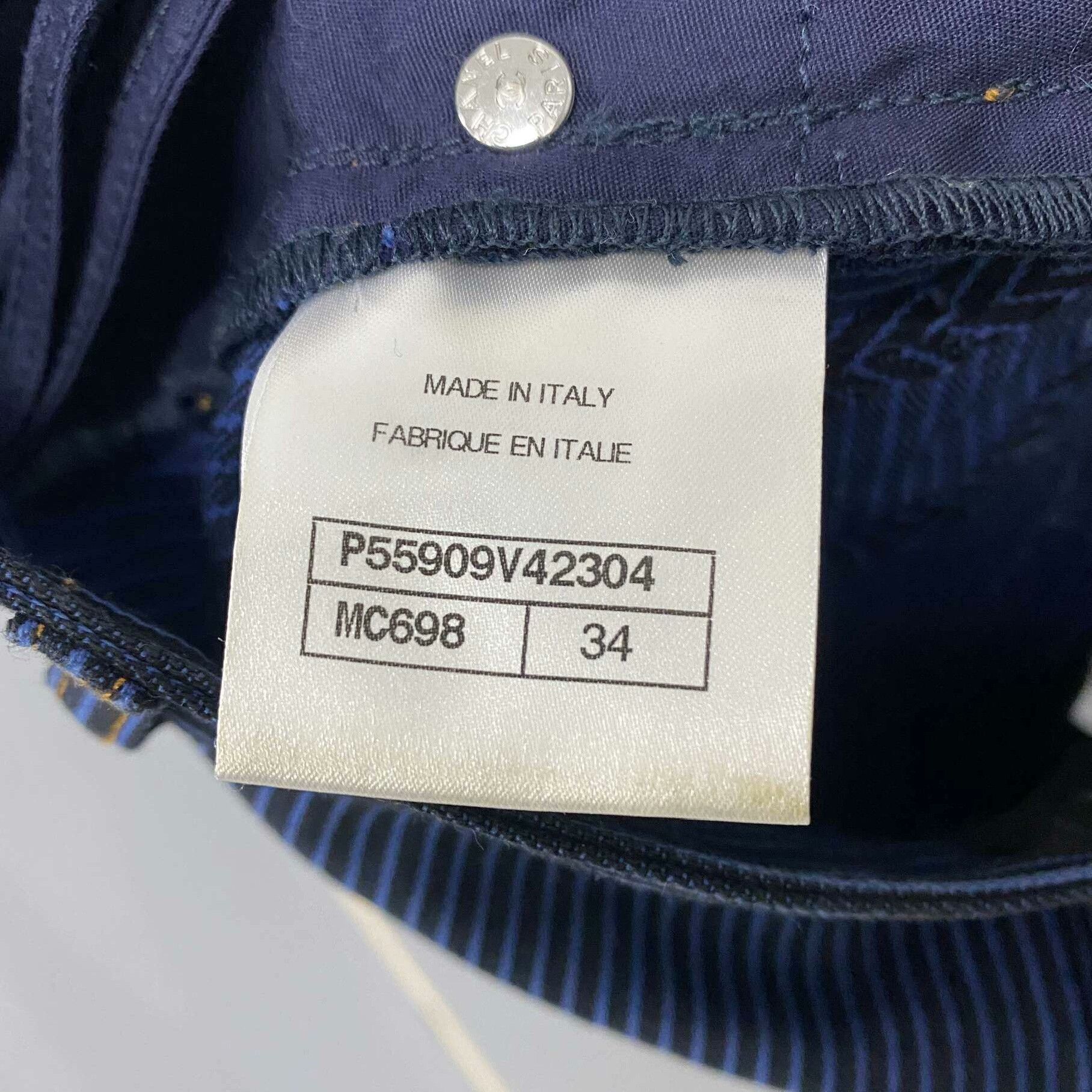 Chanel Chanel Denim Striped Blue Pants 34 Women Size 34" / US 12 / IT 48 - 4 Thumbnail